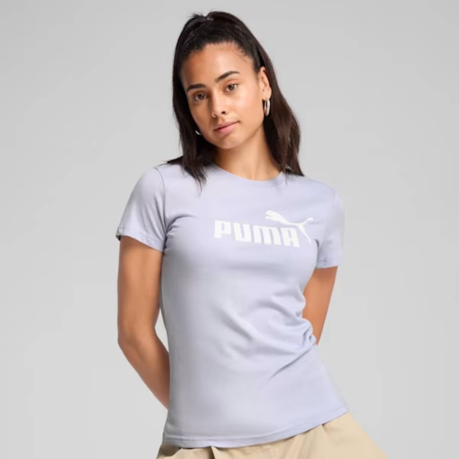 Camiseta Puma ESS NO. 1 Logo Feminina Lilás