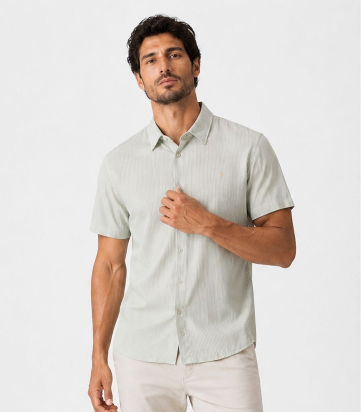 Vista 2 Camisa Masculina Diametro verde Diametro verde