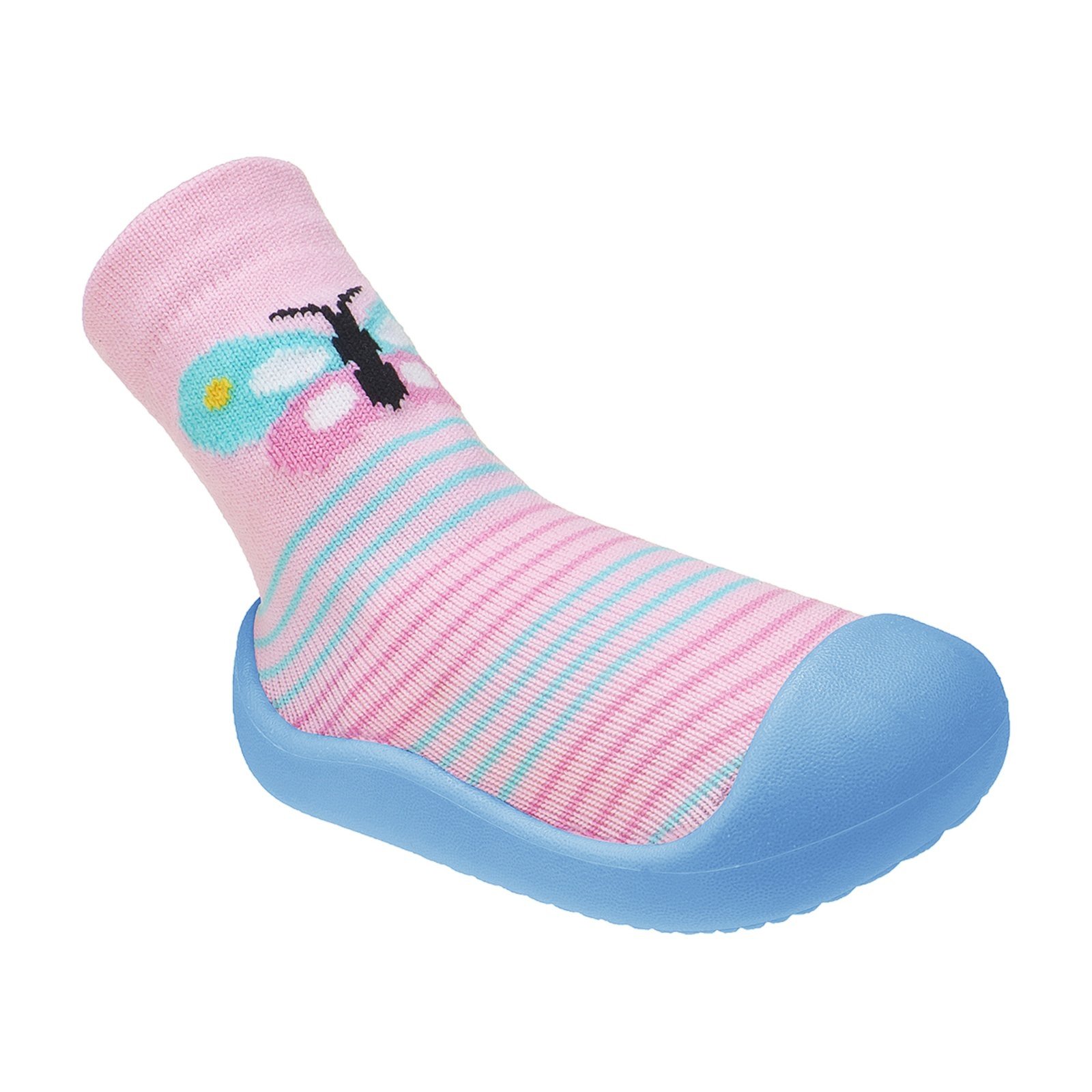Infantil – Meia com sola Solzim Azul baby para meninas