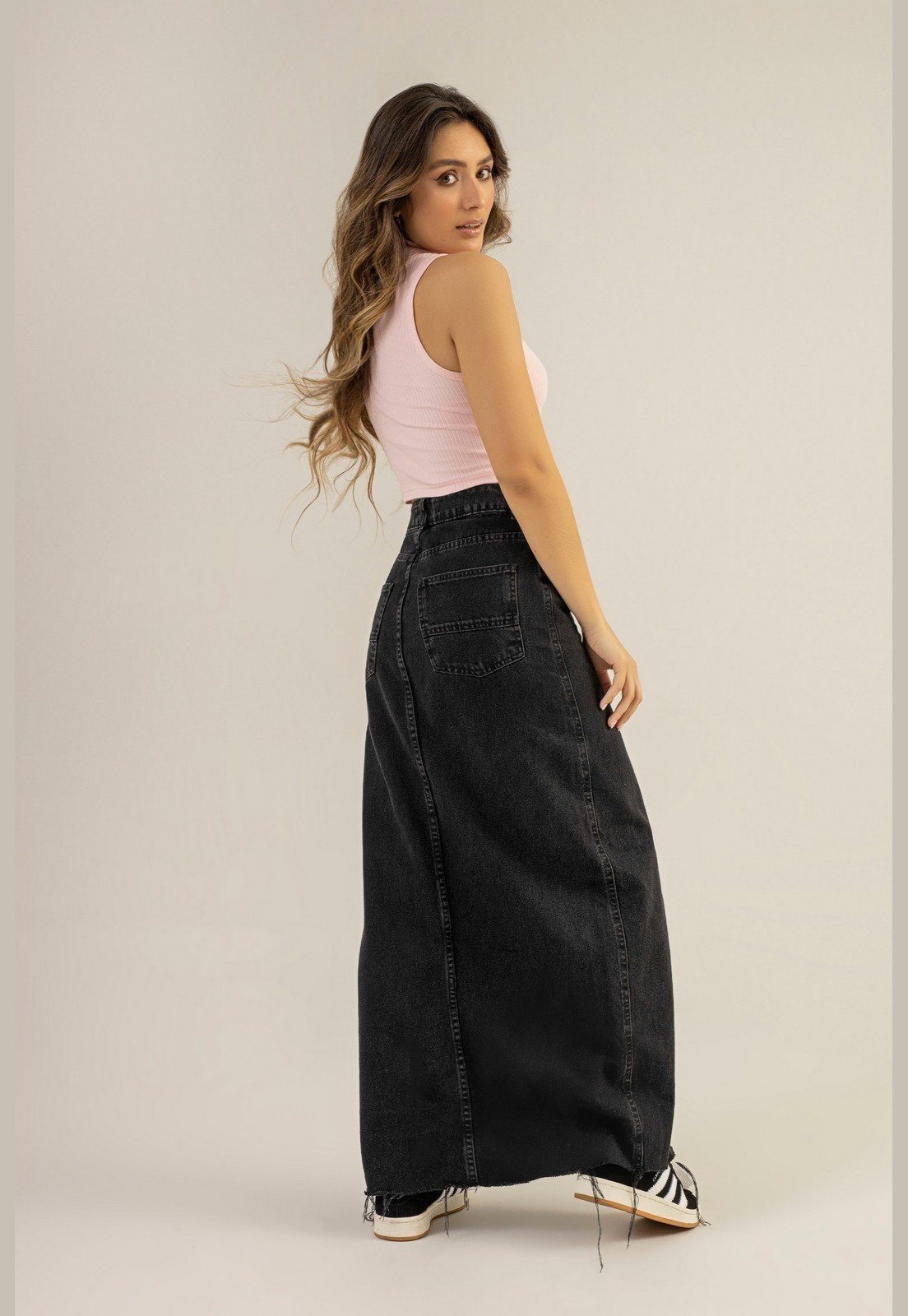 Vista 3 Cropped Gola Alta para Adultos The Philippines rosa The Philippines rosa