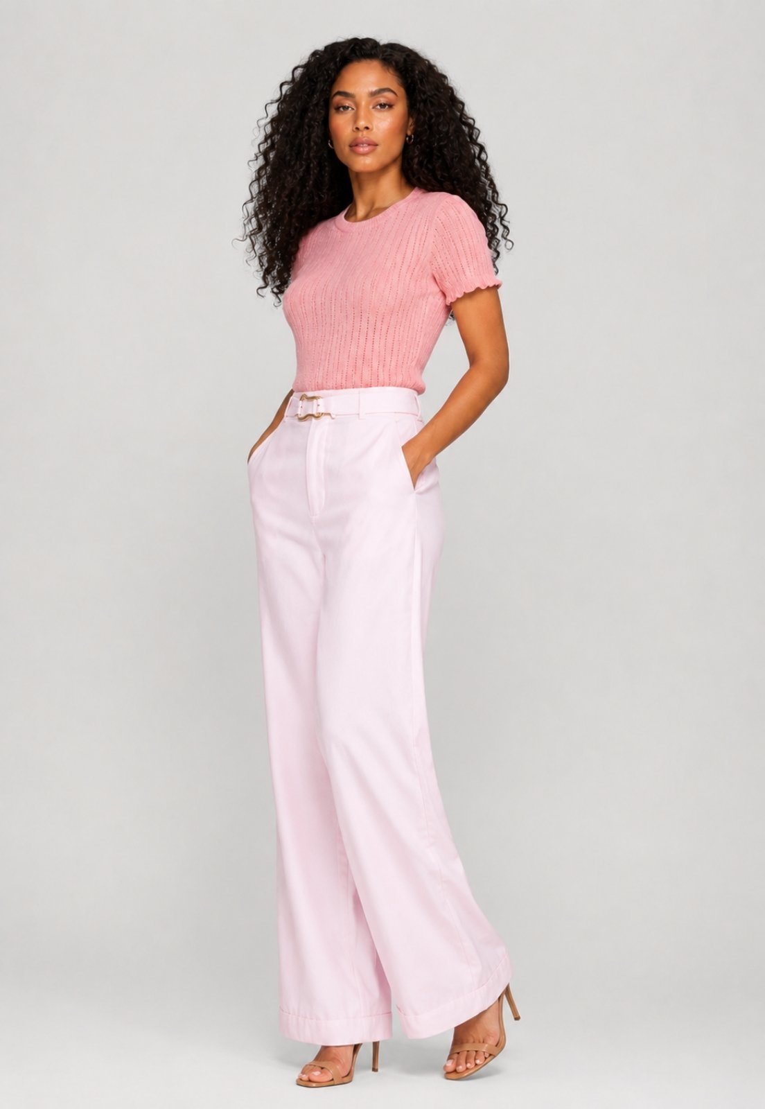 Blusa Tricot Fresh Canelado Manga Curta Salvatore Rosa
