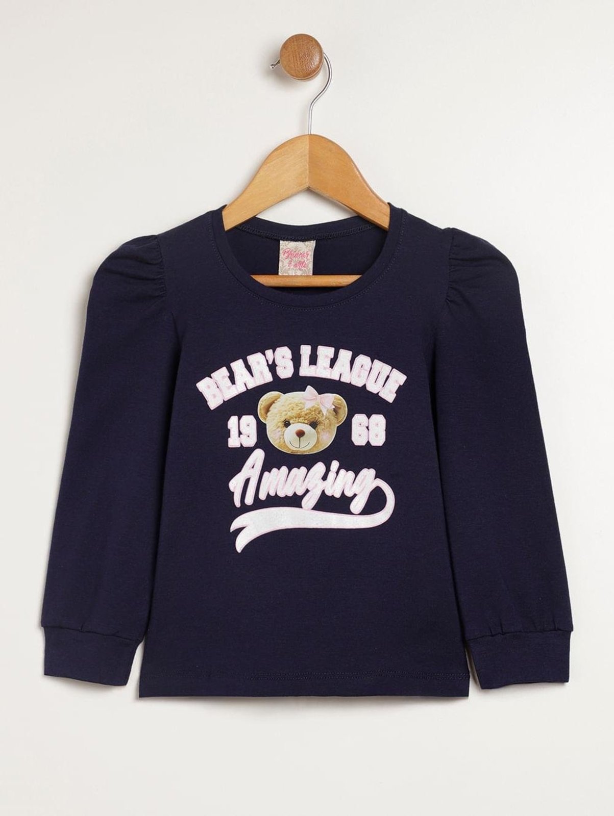 Infantil - Blusa Manga Longa Para Menina - MARINHO