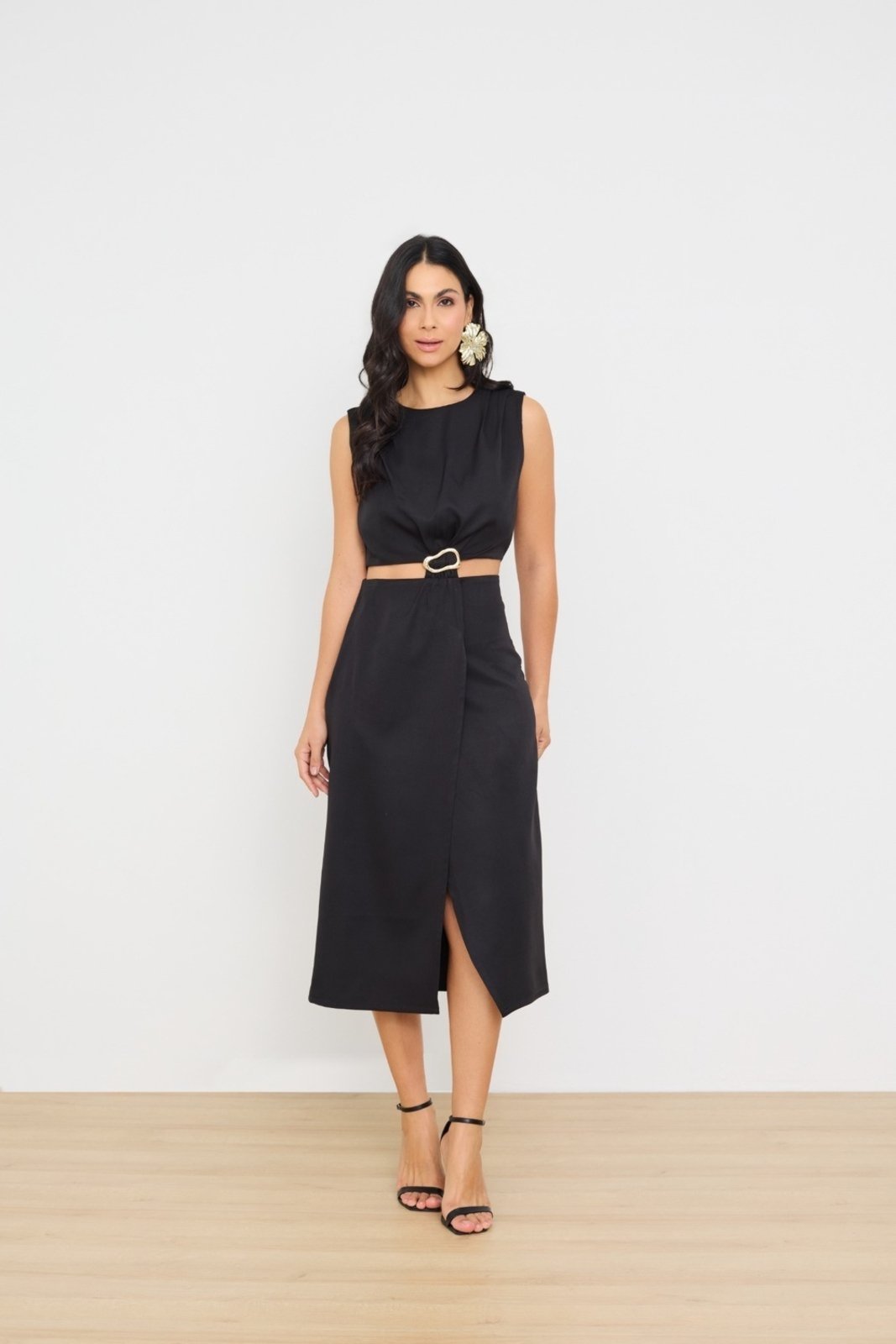 Vestido Vanibele Midi Preto