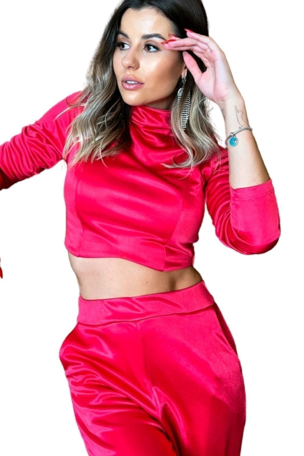 Blusa Vanibele Cropped Pink