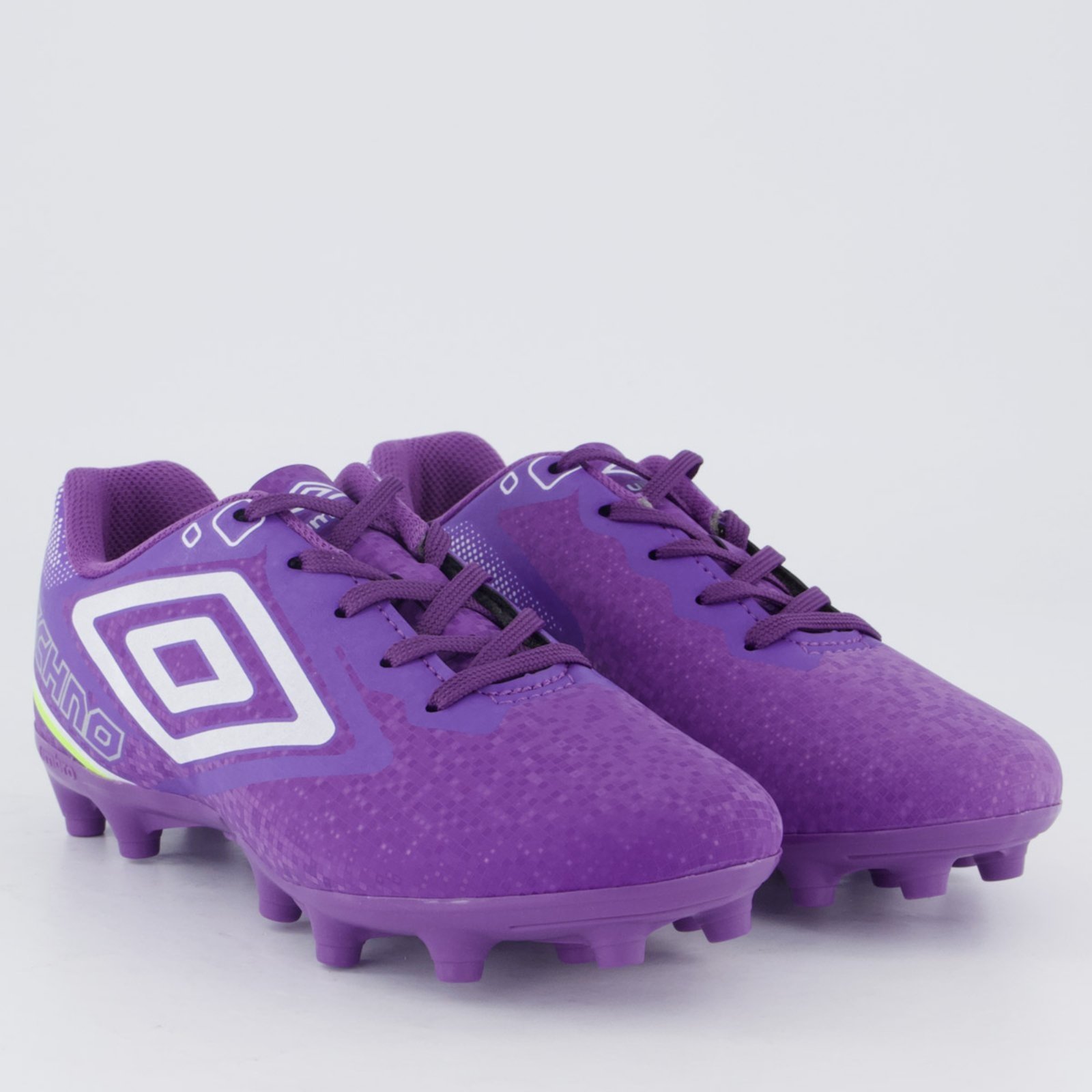 Vista 3 Chuteira Umbro Techno II Campo Juvenil Roxa e Branca roxo Umbro roxo