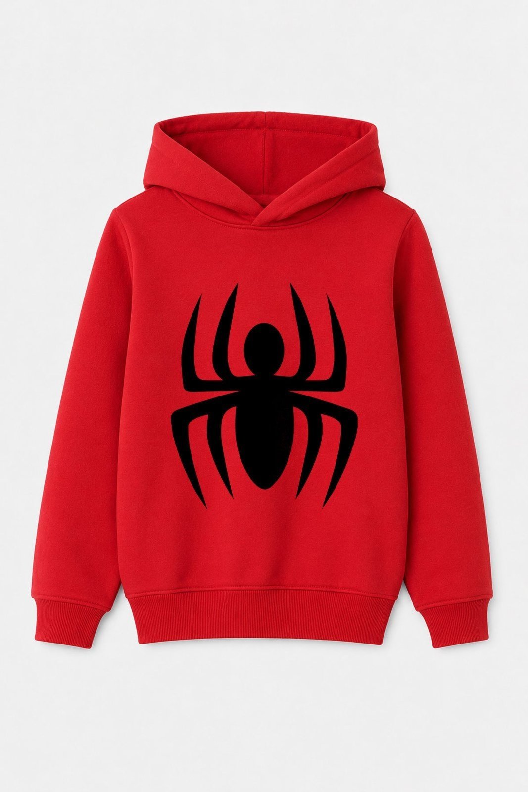 Infantil - Blusão Moletom Peluciado Aranha - Vermelho