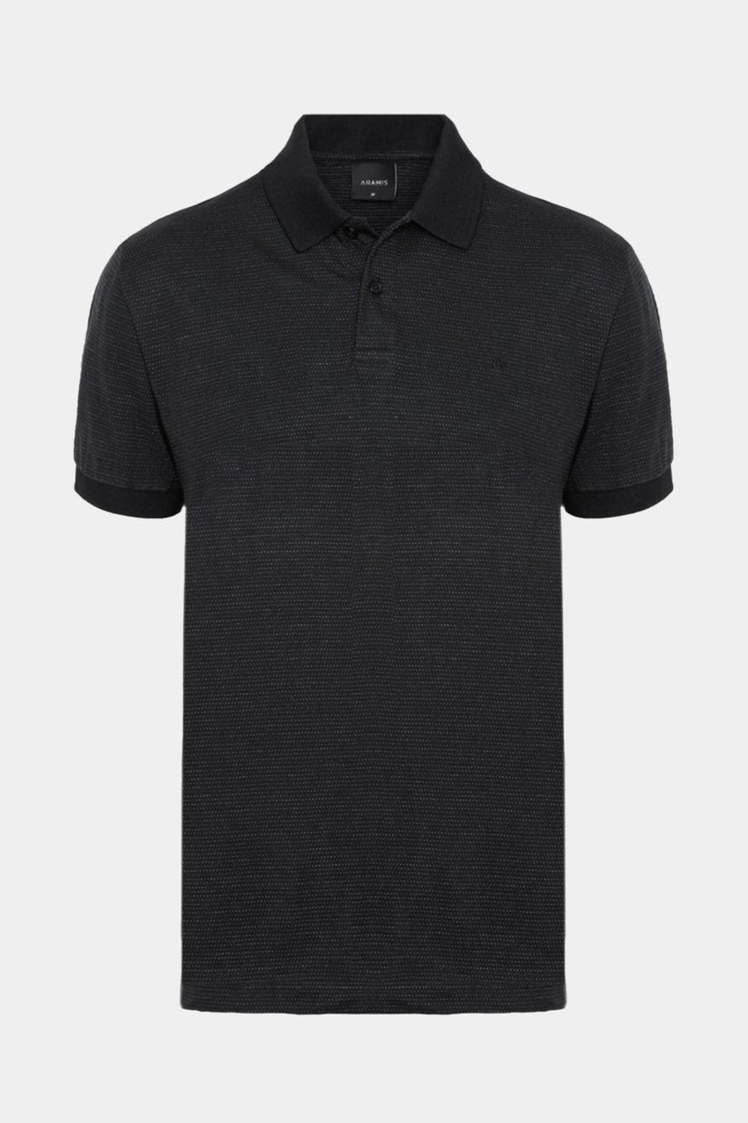 Polo Aramis Manga Curta Malha Pontilhada Preto