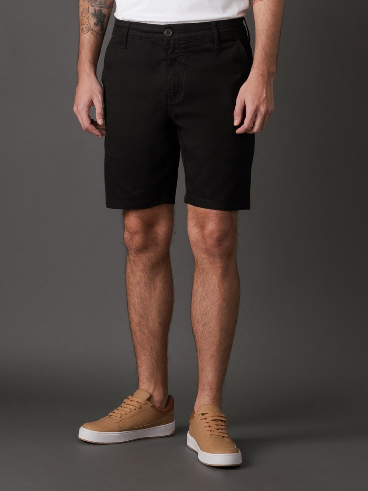 Bermuda Masculina Color Chino Calvin Klein - Preto Calvin Klein Jeans