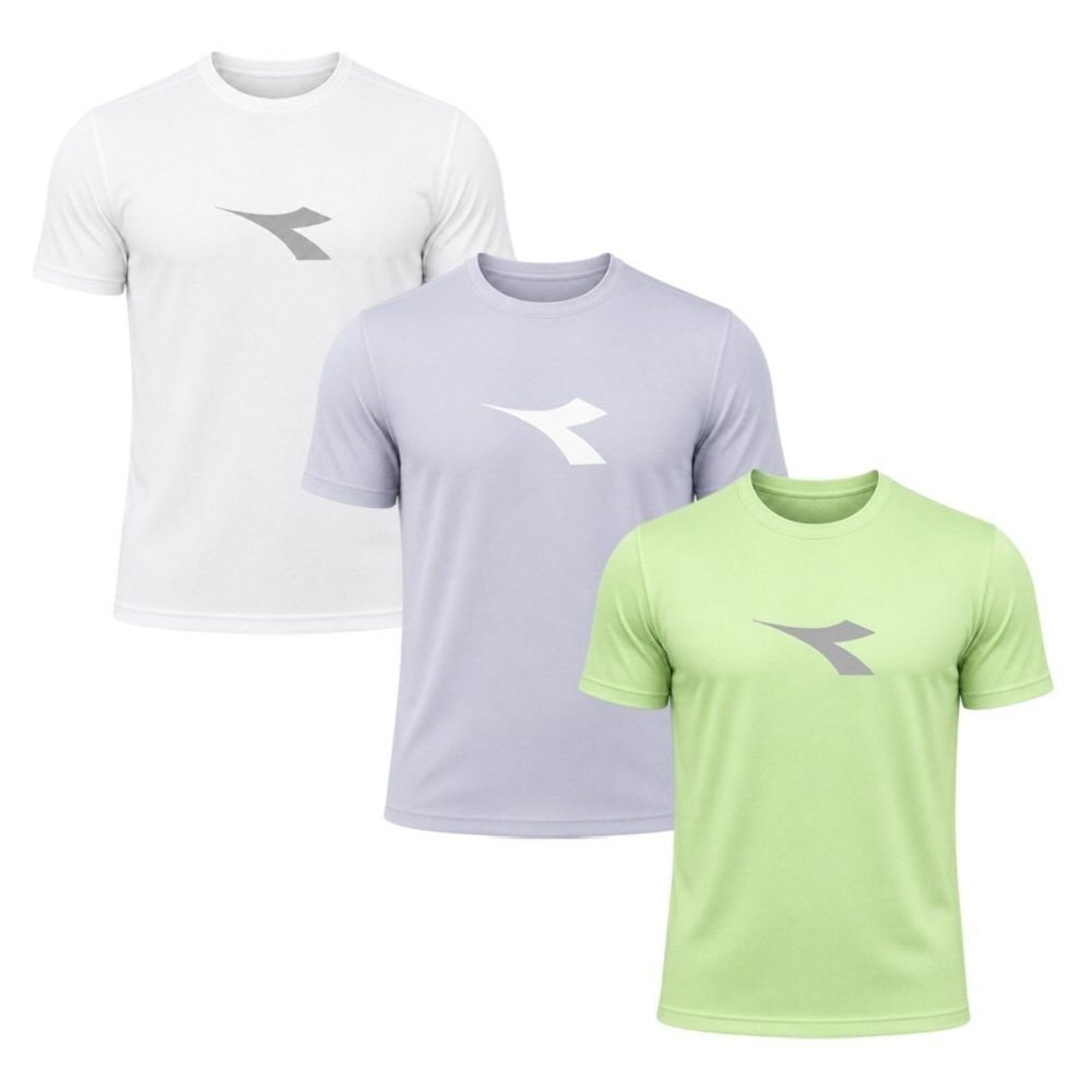 Kit 3 Camisetas Diadora Big Logo Masculino - Verde - Diadora
