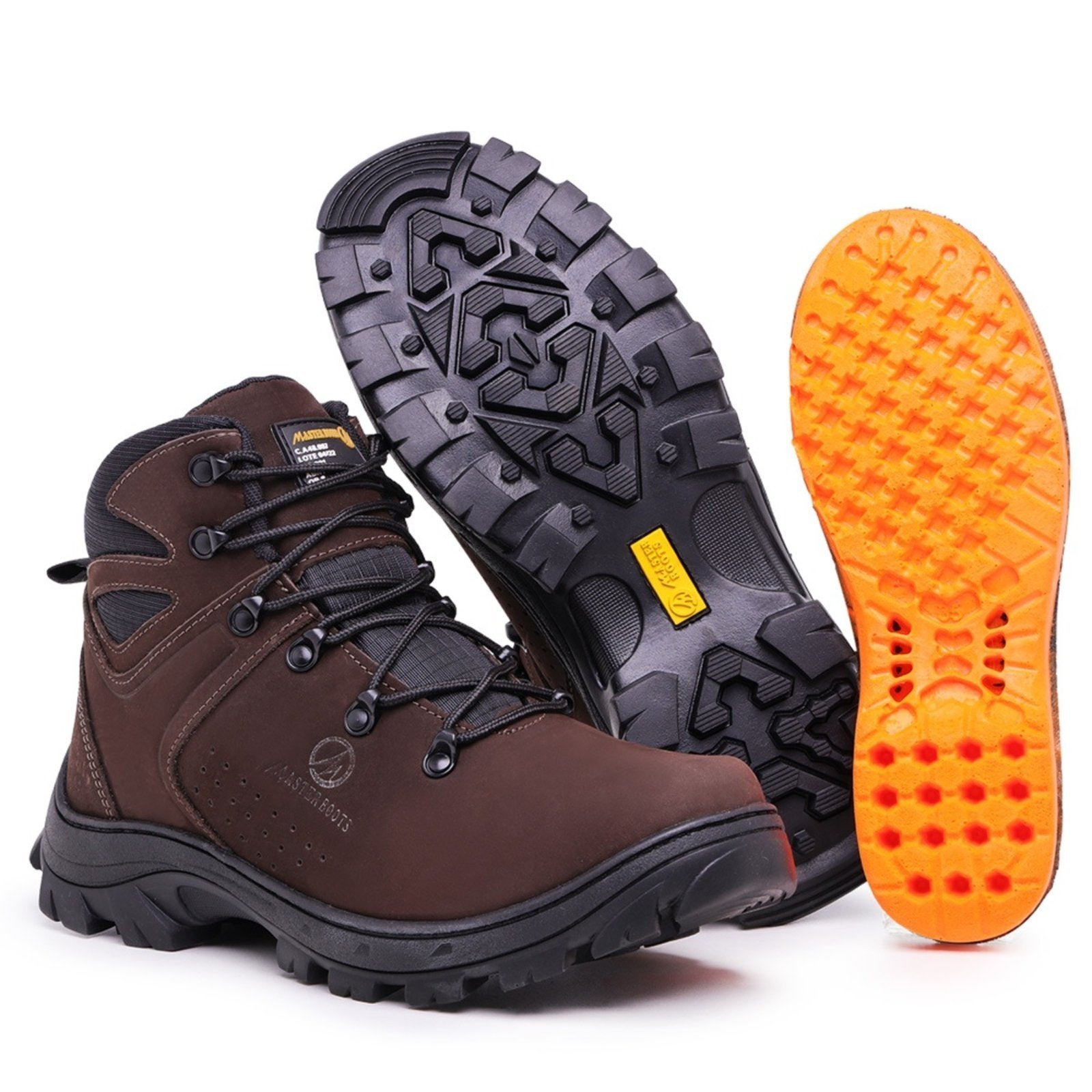 Bota Coturno Masculina Arizona Com C.A 48.067 em Couro Café