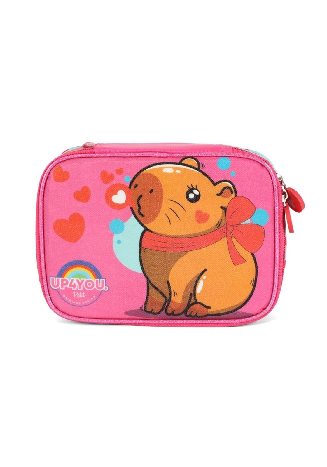 Vista 2 Infantil - Estojo Box Médio 100 pens Be Capy Up4you rosa Up4you rosa