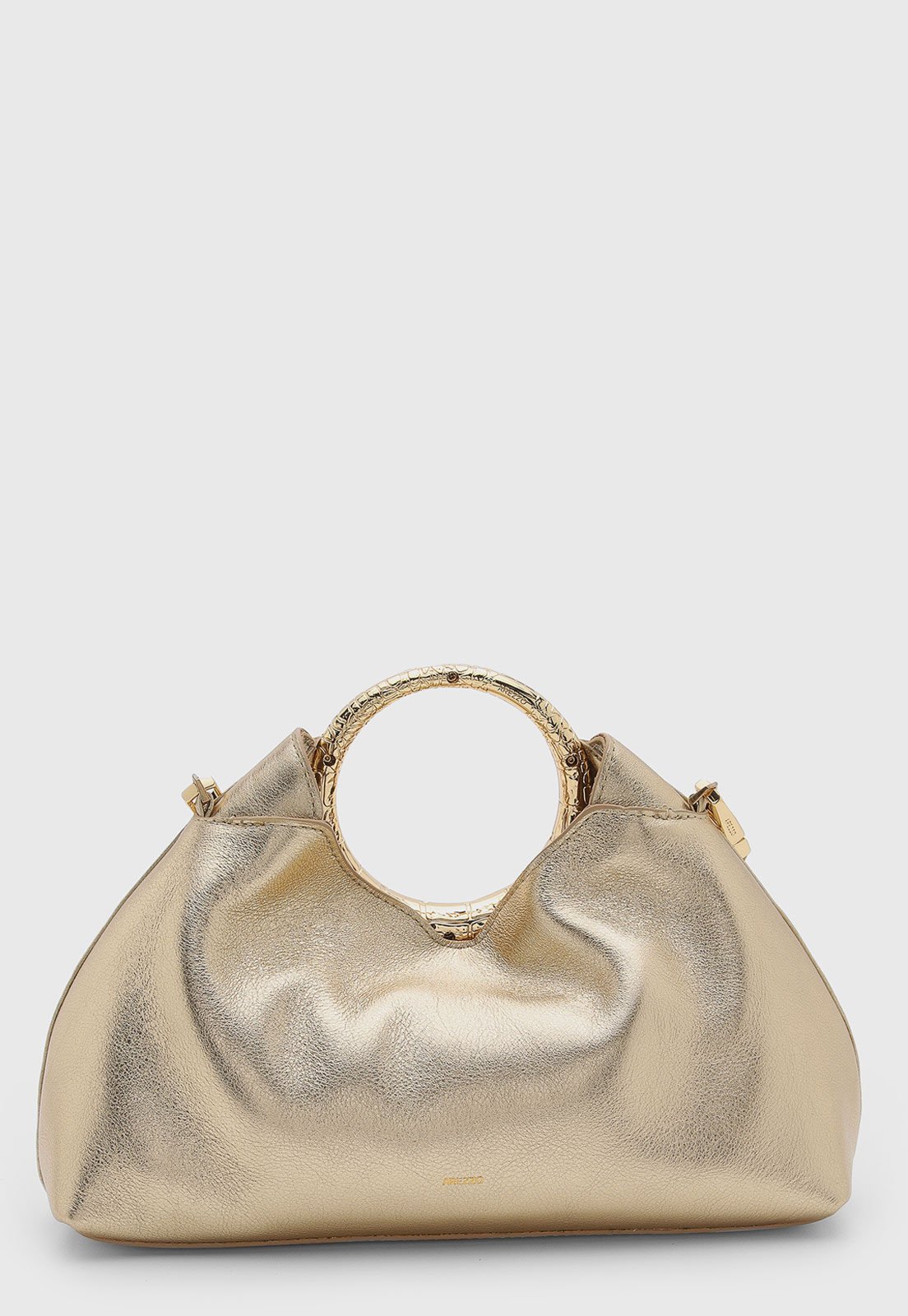 Bolsa Feminina Arezzo Média Couro Dourada