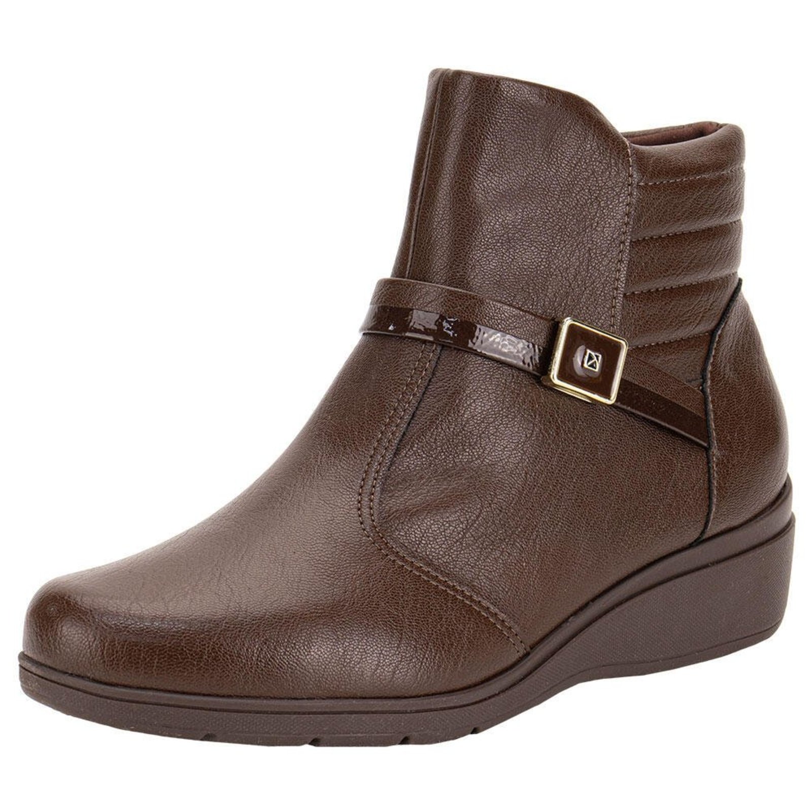 Bota Feminina Cano Baixo Maxi Piccadilly 117135 0087135 Marrom