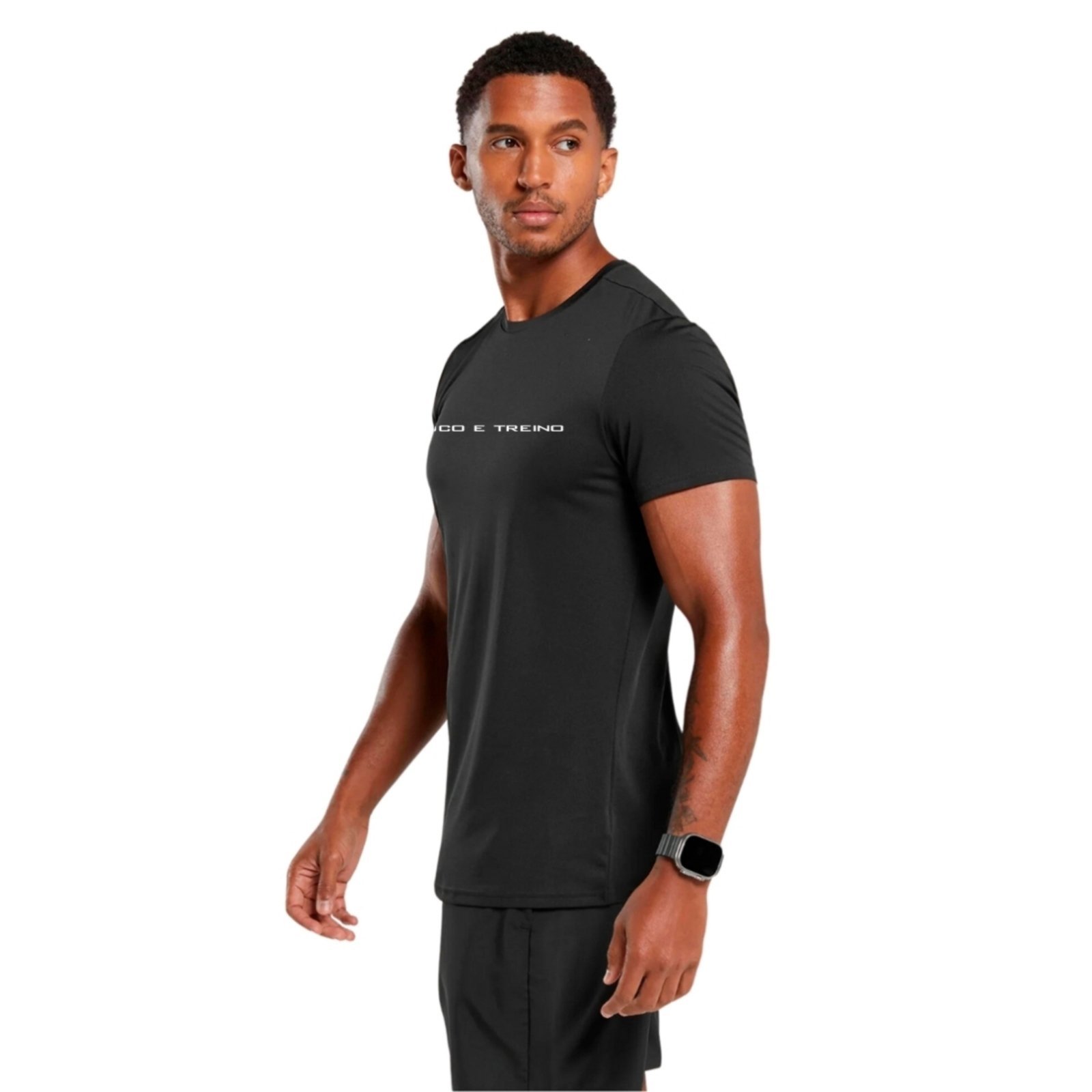 Conjunto Camiseta Dry, Short Tactel Academia Moda Praia Foco e Treino Masculino