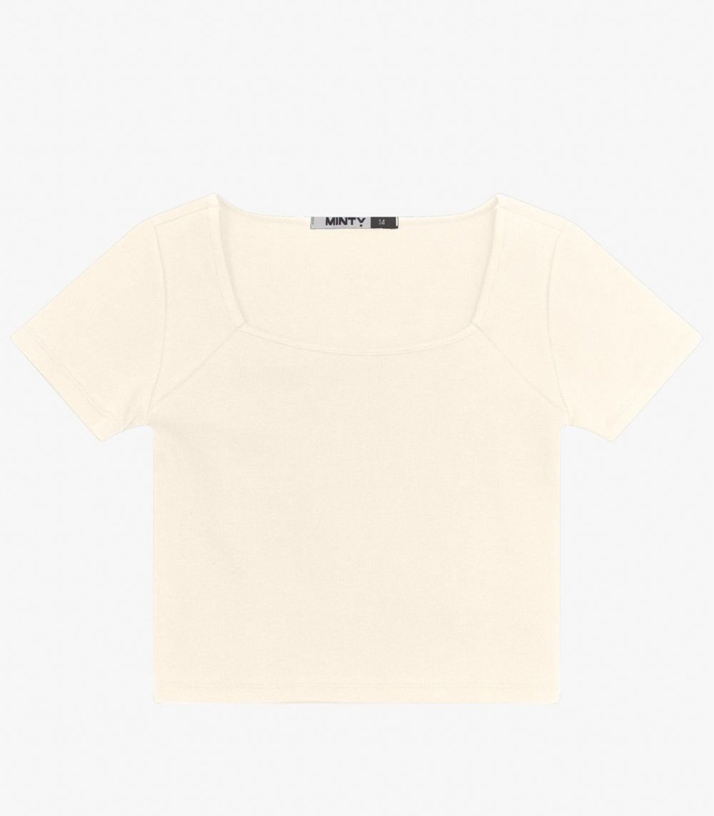 Infantil - Blusa Juvenil Manga Curta em Ribana Minty Bege