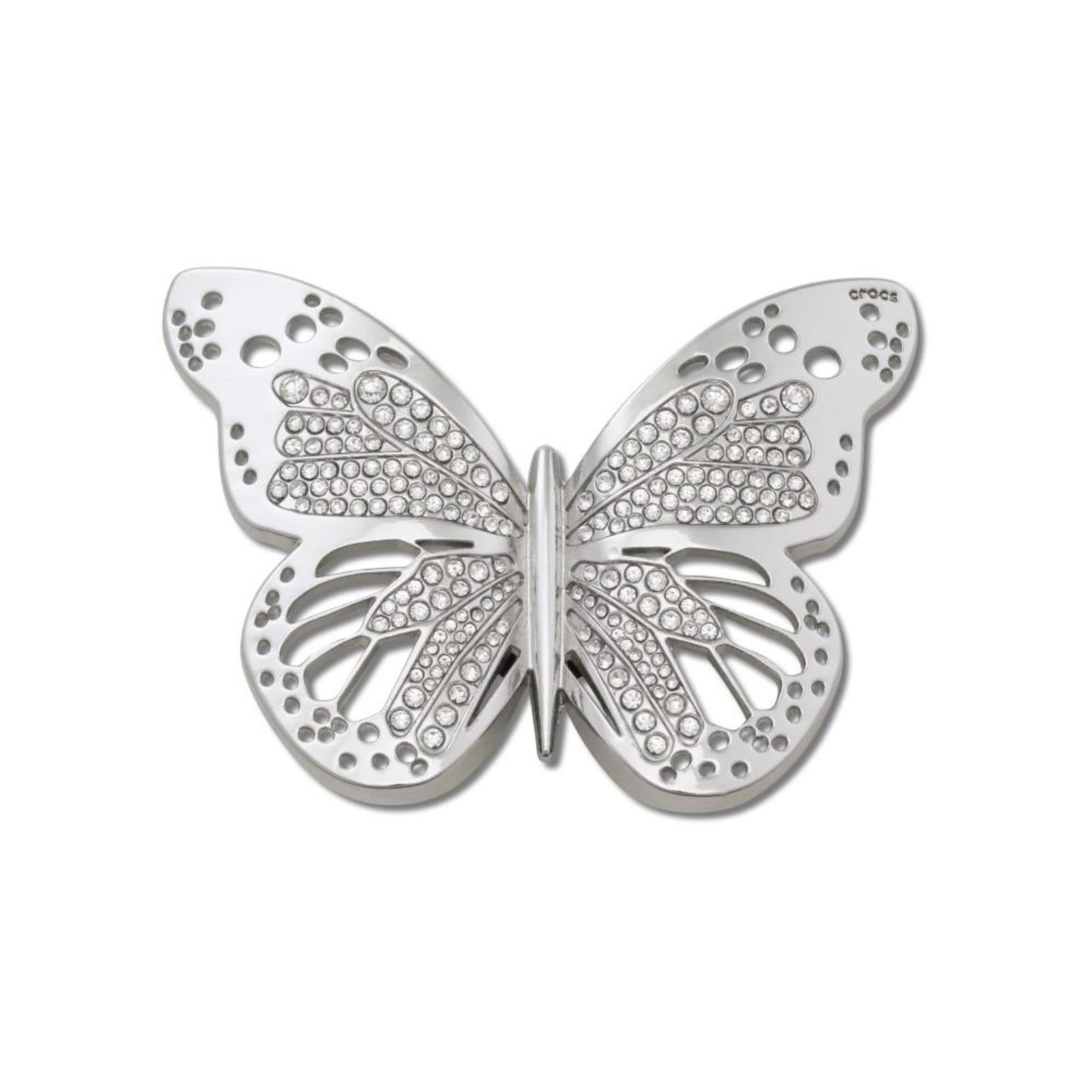 Vista 2 Infantil - Jibbitz™ Silver Cutout Butterfly Branco Crocs branco silver