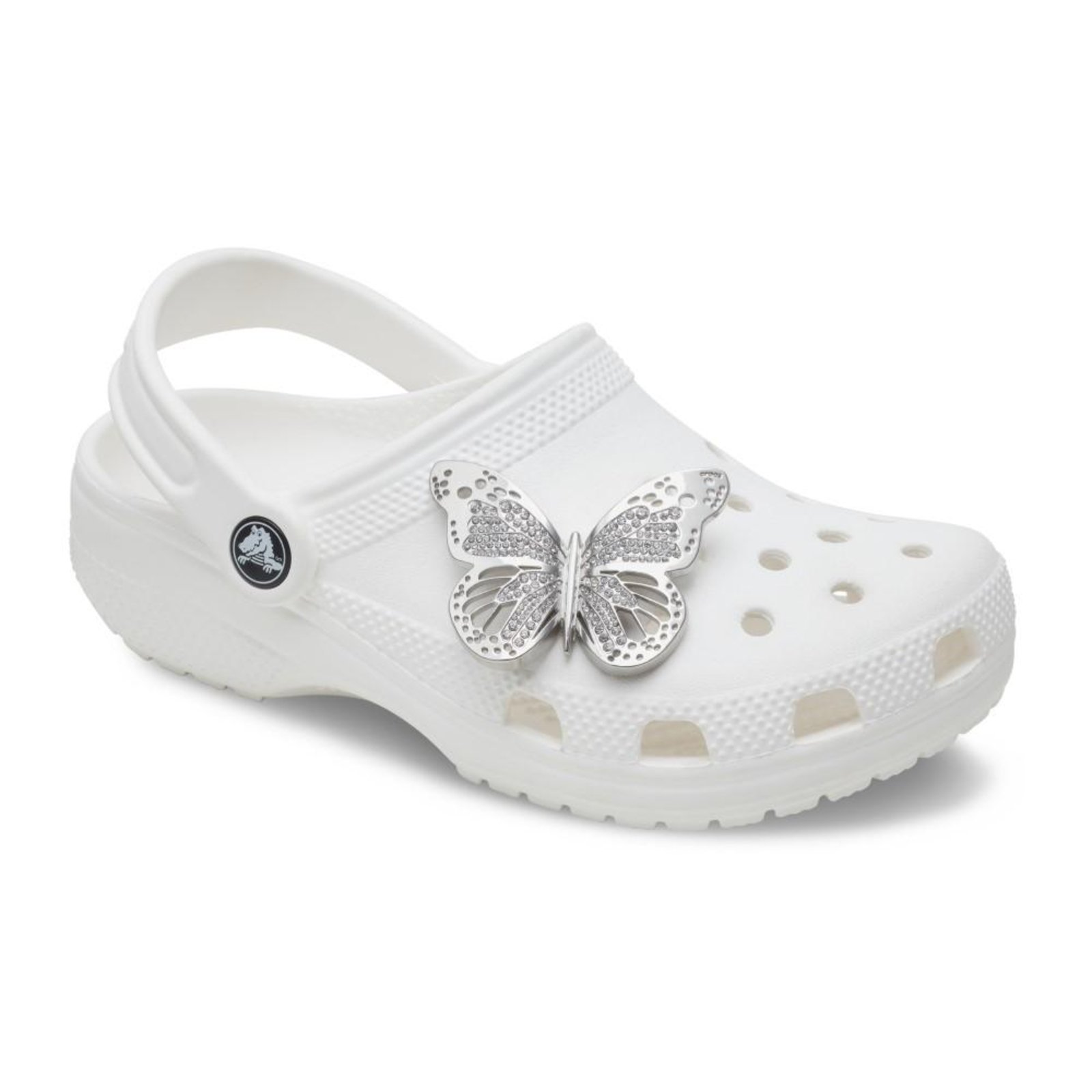 Vista 3 Infantil - Jibbitz™ Silver Cutout Butterfly Branco Crocs branco silver