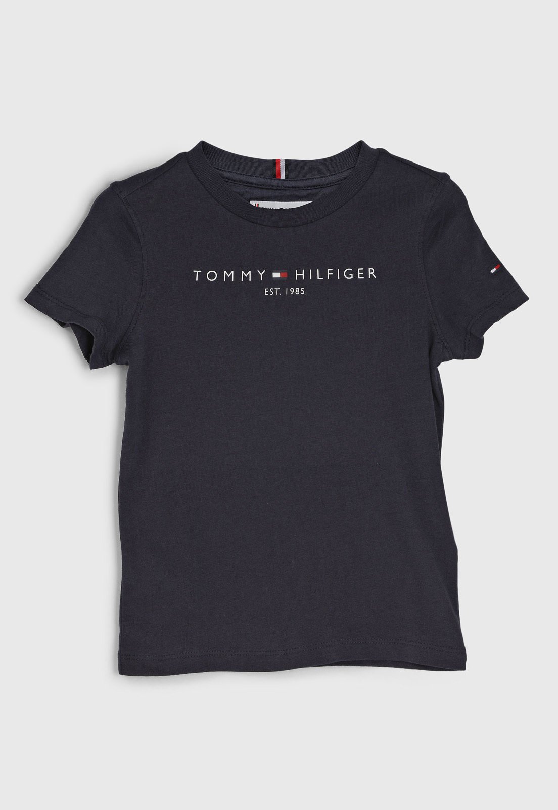 Infantil - Camiseta Tommy Hilfiger Logo Est 1985 Azul Marinho
