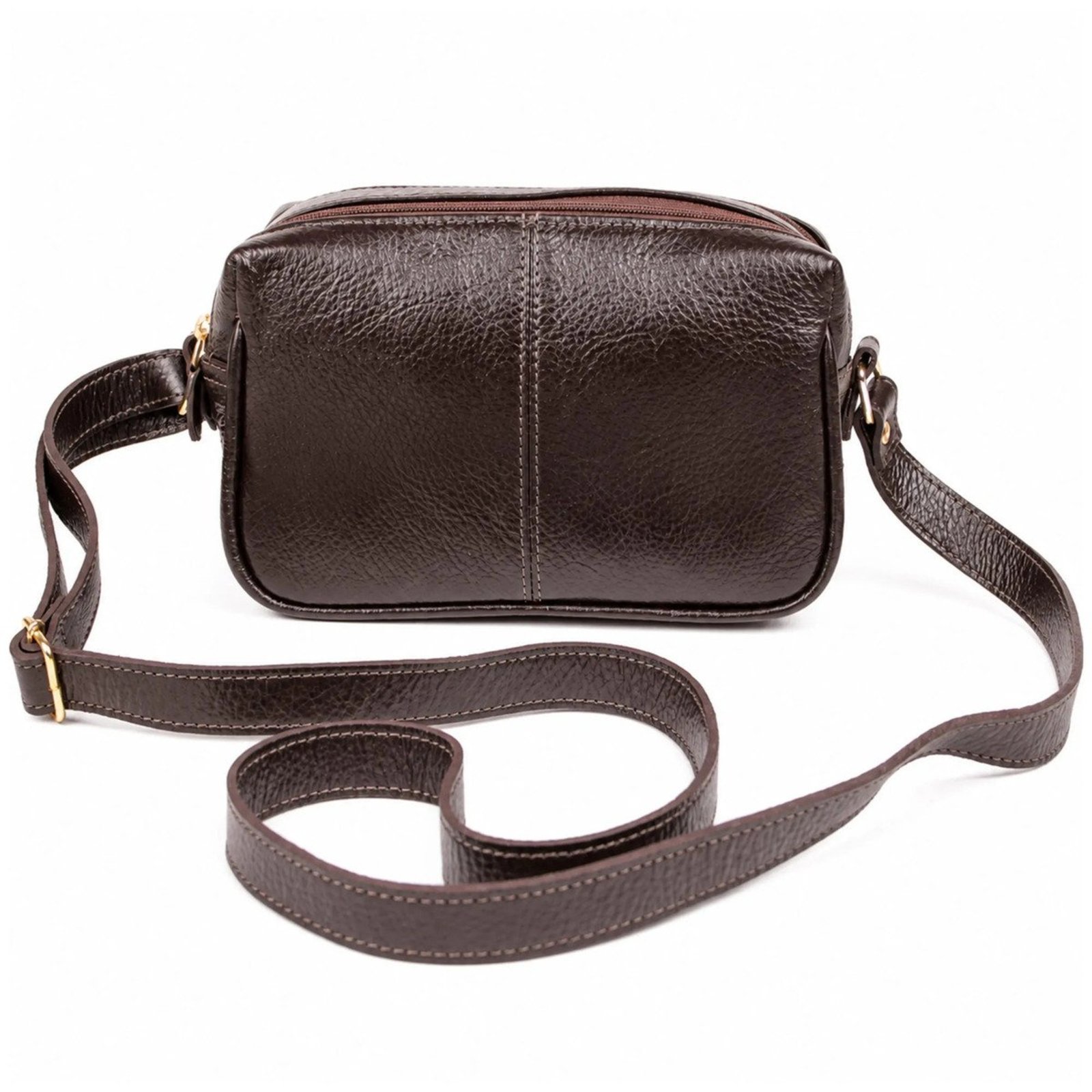 Bolsa Transversal Feminina em Couro Artlux 9068 Café