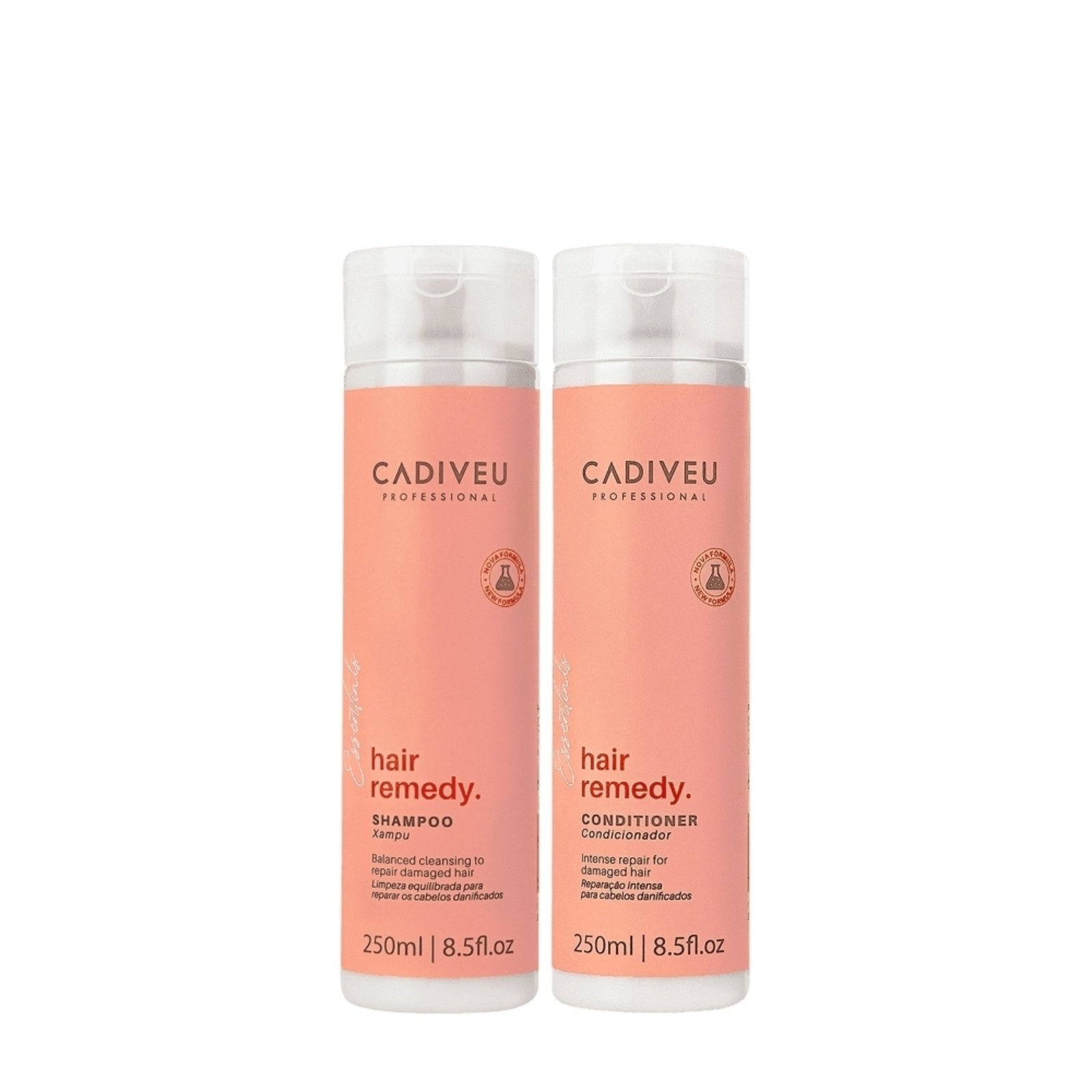 Vista 2 Kit Cadiveu Professional Hair Remedy Shampoo Condicionador (2 produtos) multicolorido Cadiveu Professional multicolorido