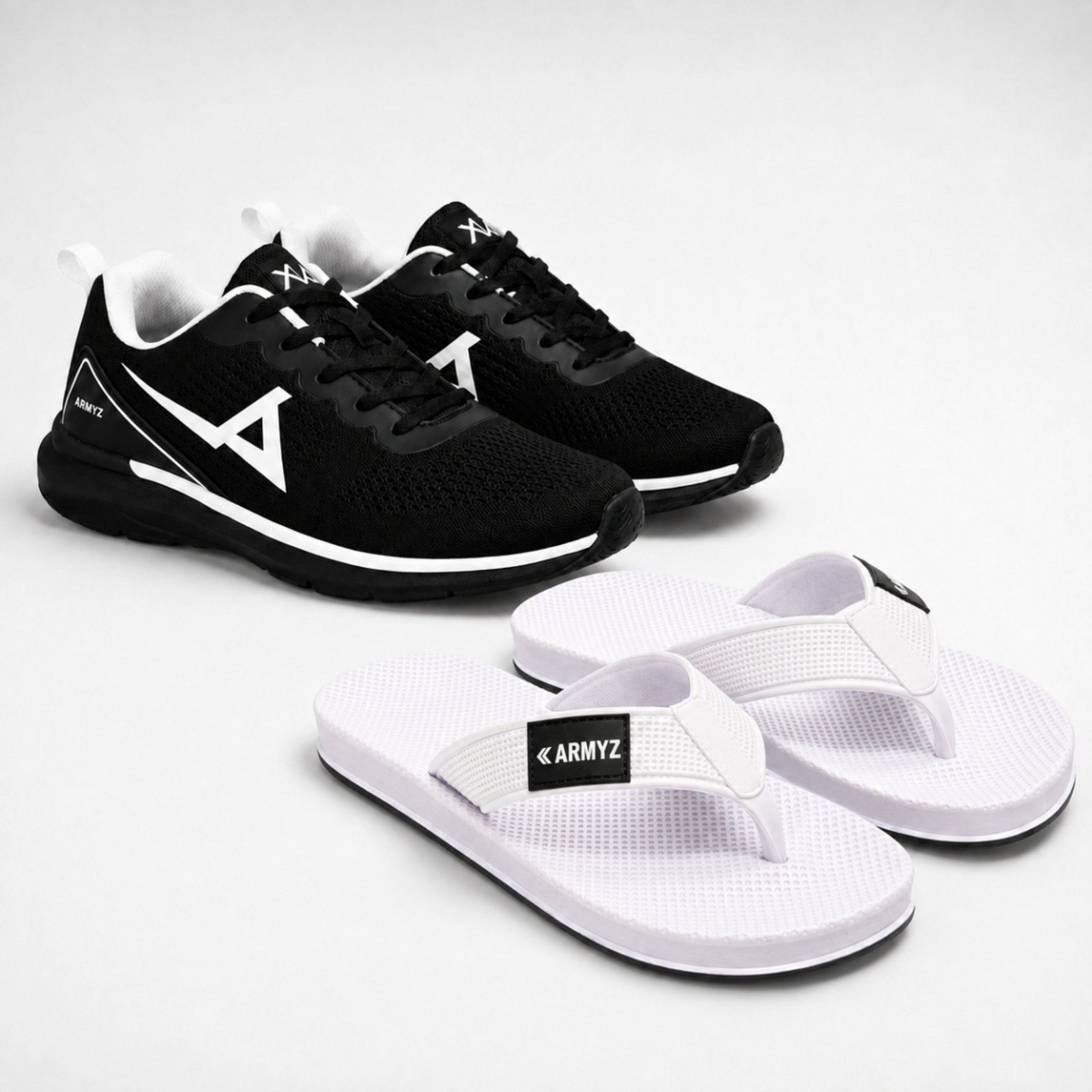 Kit Tenis Masculino Confortável + Chinelo Masculino Macio Leve Antiderrapante