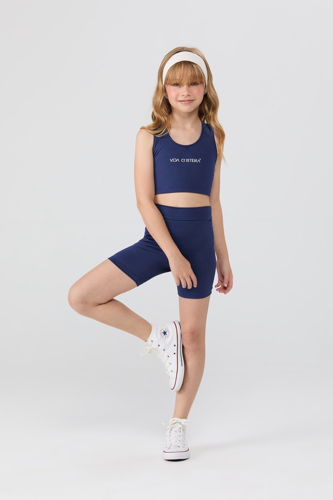 Infantil - Conjunto Feminino Esportivo Top e Shorts Biker