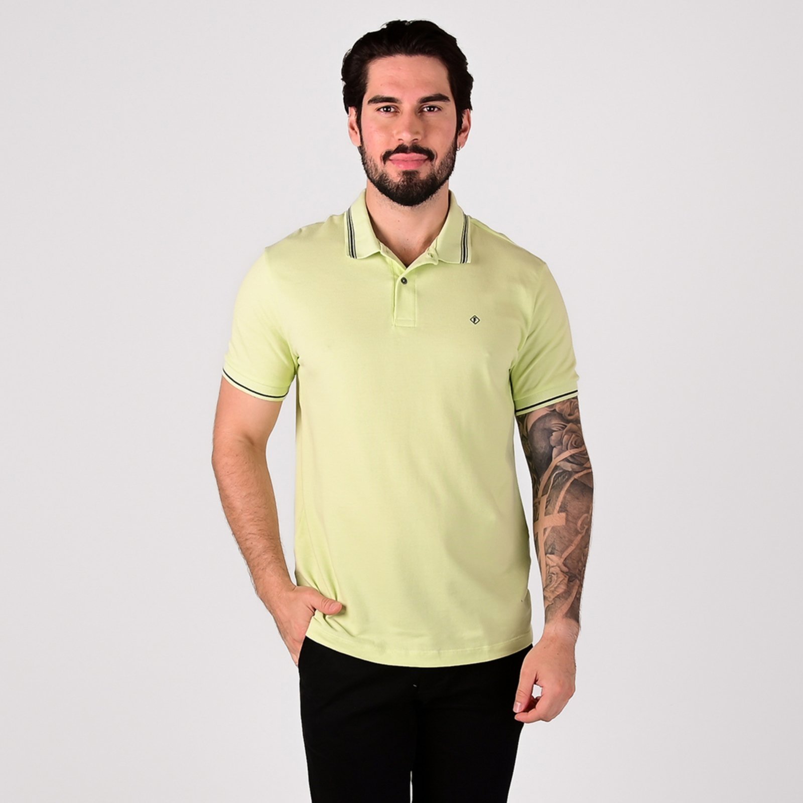 Camisa Polo Forum Friso Verde Claro