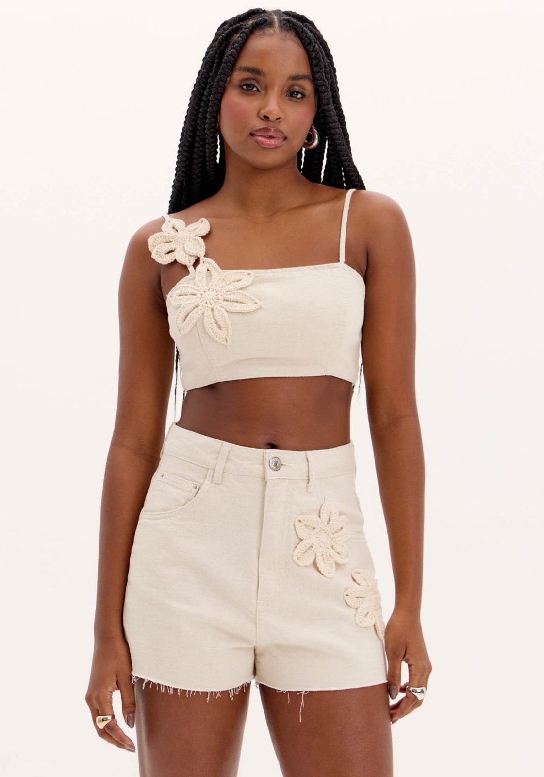 Top Sarja Cropped Flores Handmade My Favorite Things