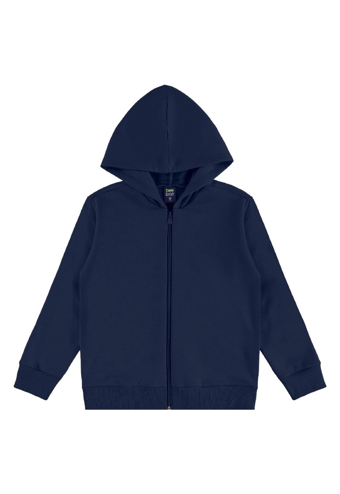 Infantil - Jaqueta Unissex em Moletom Bee Loop Azul Marinho