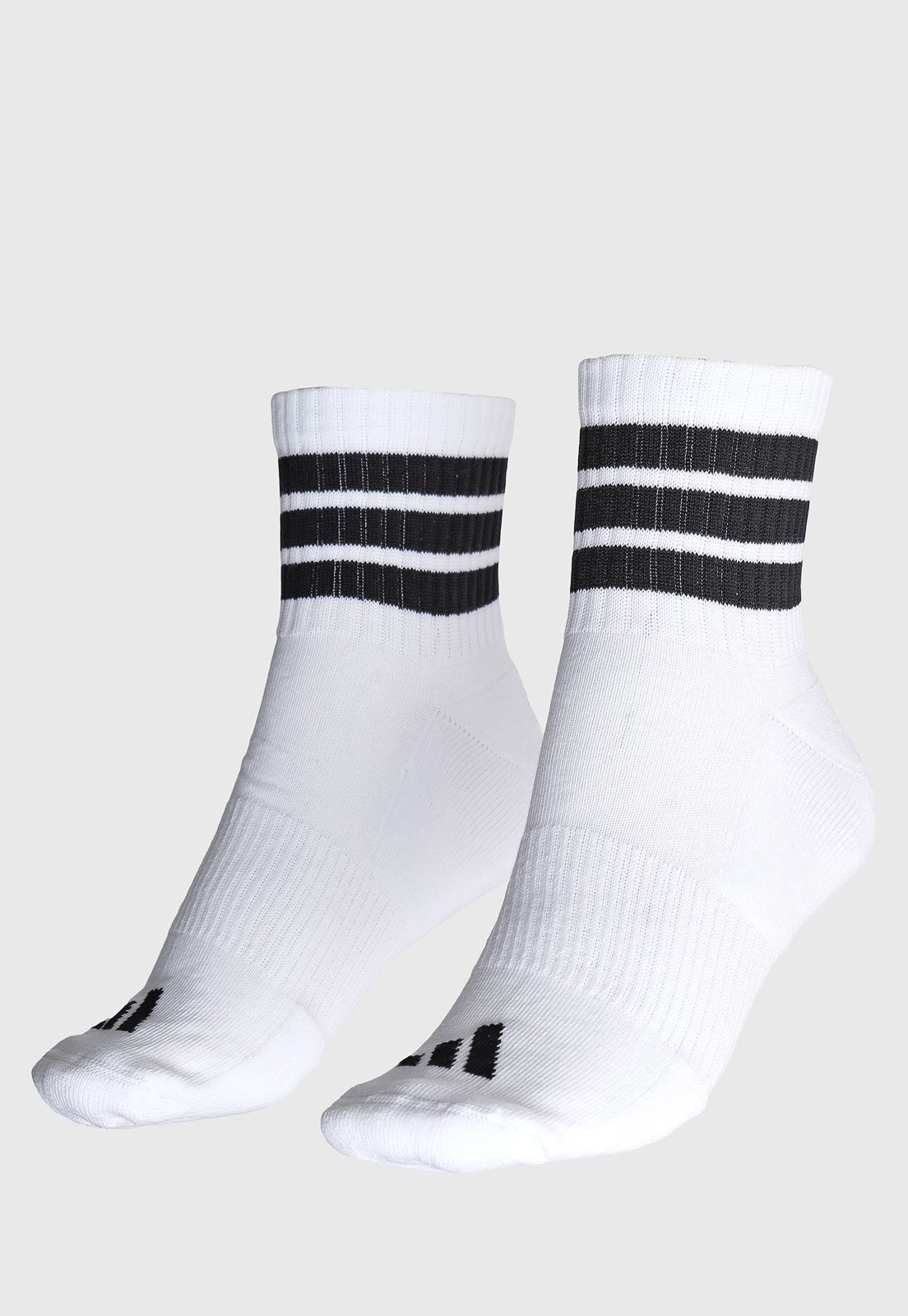 Vista 2 Meia Feminina adidas Performance 3S Essential Cano Médio Branca branco adidas performance branco