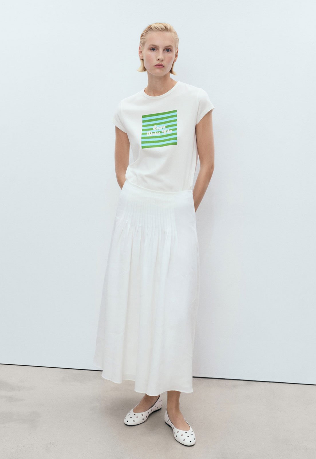 Vista 3 Camiseta Mango Reta Illustra Off-White Mango off-white white