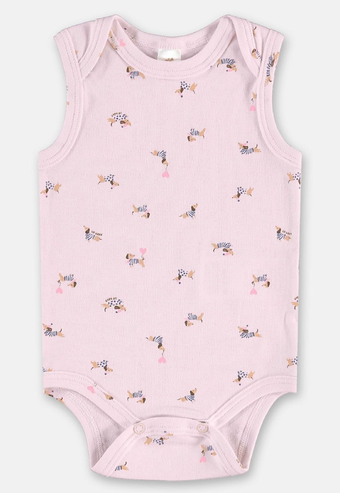 Infantil - Body Regata Suedine Up Baby Rosa