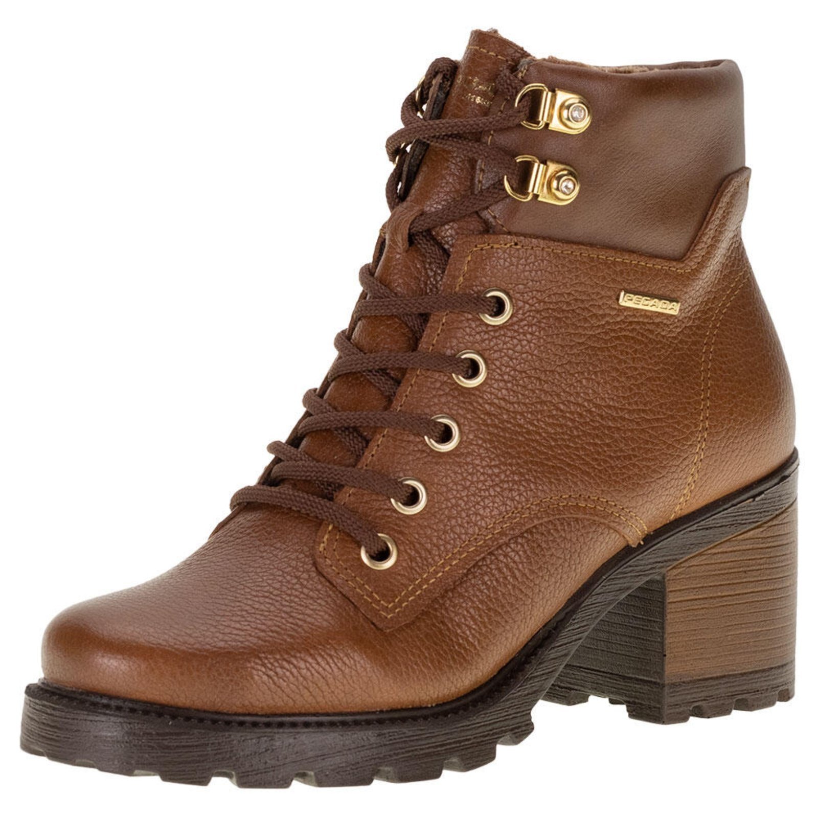 Bota Feminina Coturno Pegada - 281329 6071329 Caramelo