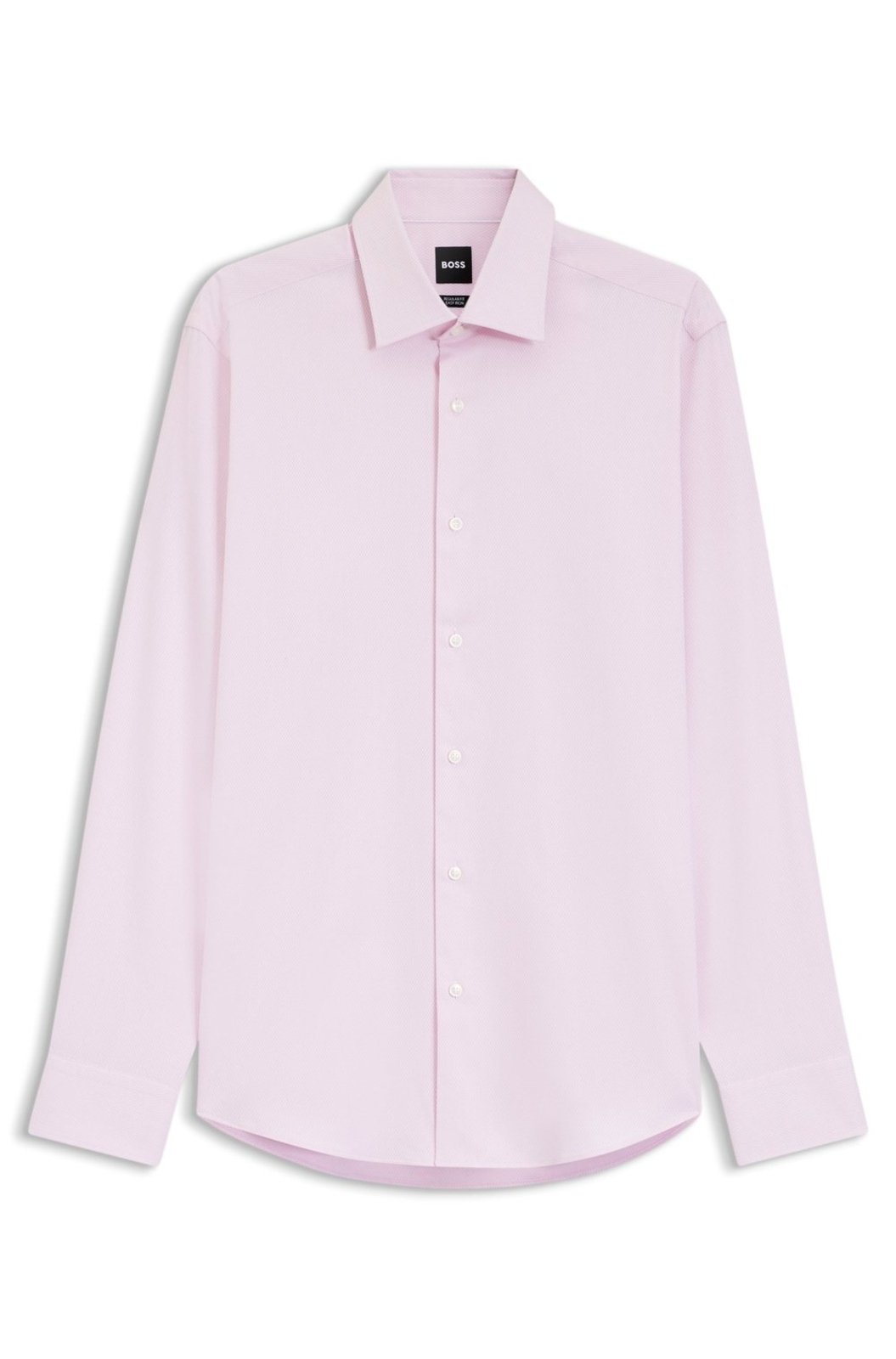 Camisa De Ajuste Regular Em Algodão Elástico
