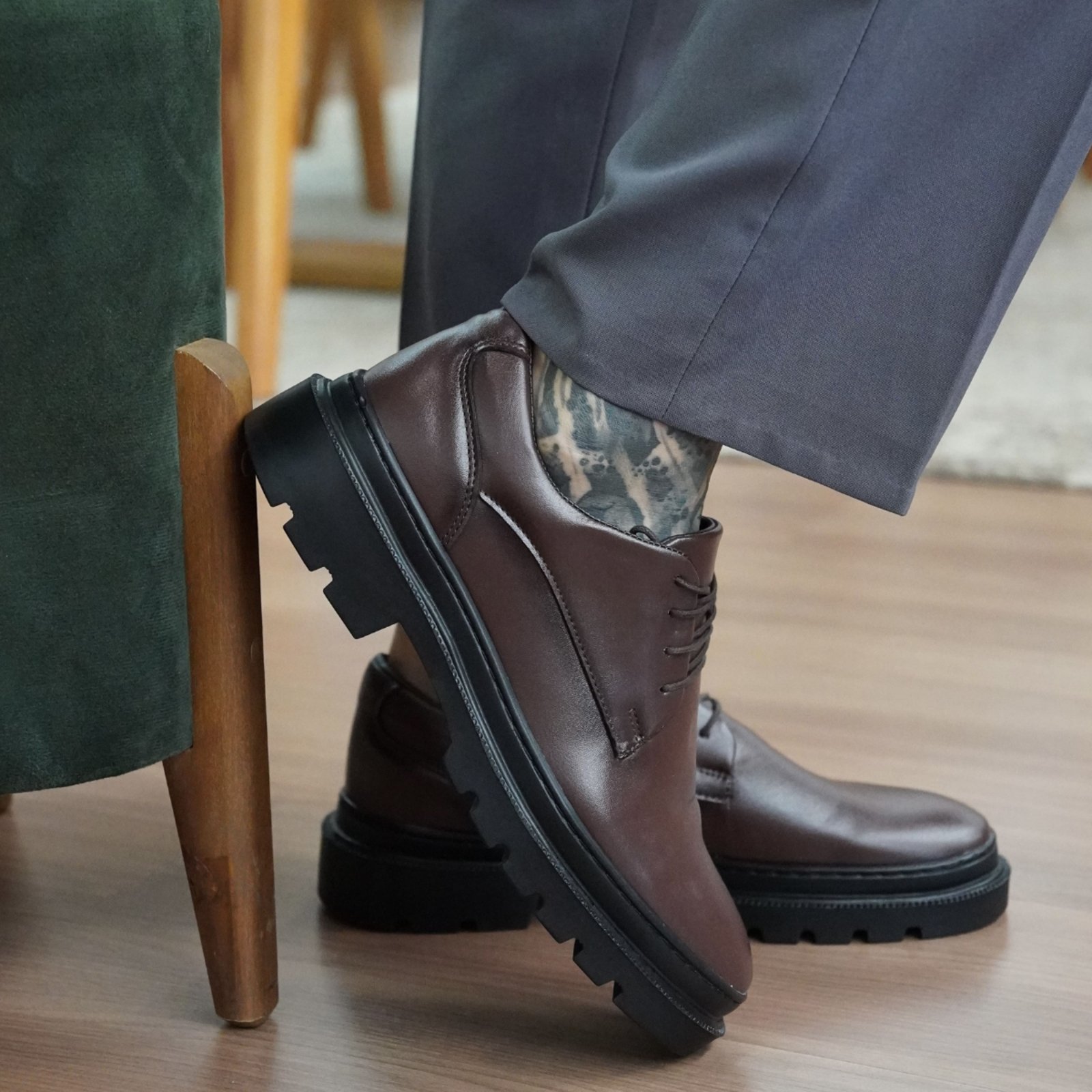 Sapato Social Masculino Casual Mocassim Costurado Piettro Trabalho Eventos Confortável Dia Dia