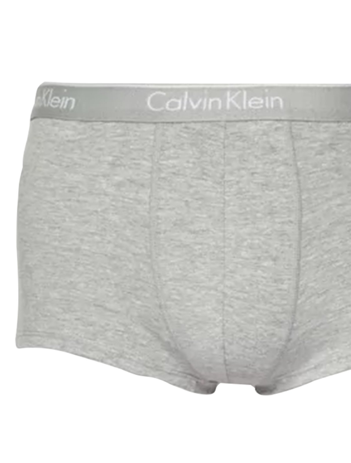 Cueca Calvin Klein Low Rise Trunk Print Cinza Mescla Pack 2UN