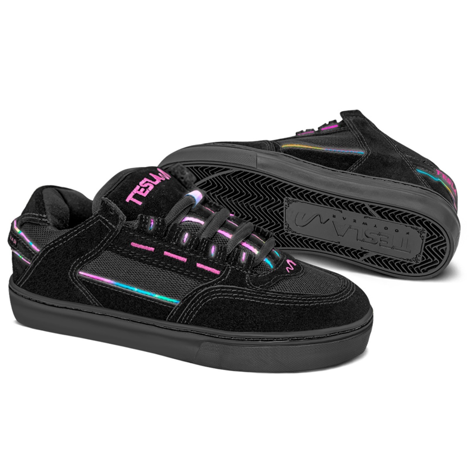 Vista 3 Tênis Tesla Coil Black Purple Unissex Preto preto black TESLA preto black