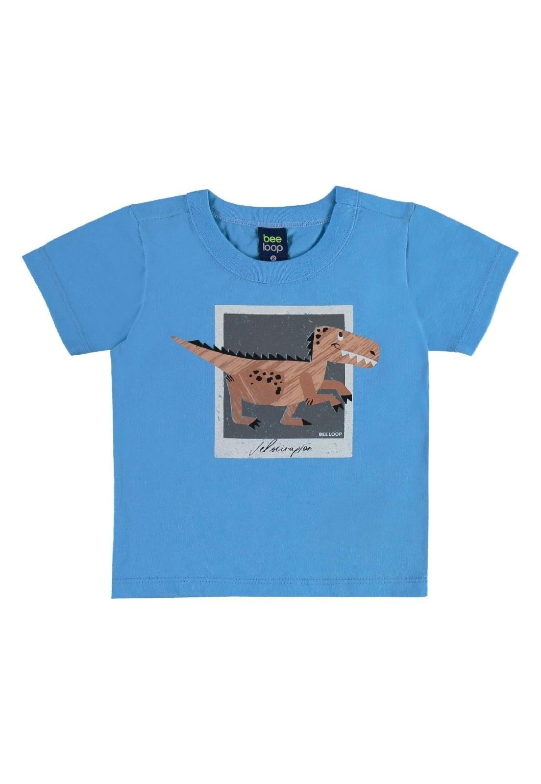 Vista 3 Infantil - Conjunto Dino Camiseta Bermuda Bee Loop azul Bee Loop azul