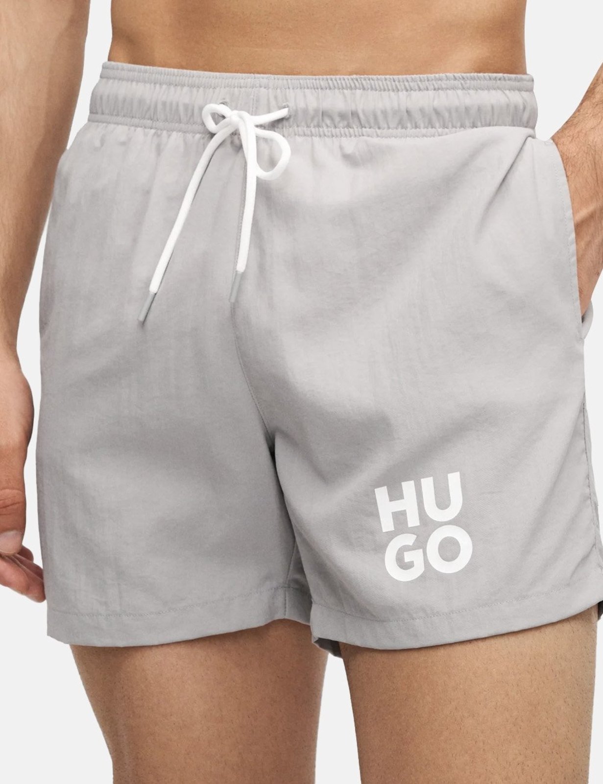 Short Hugo Boss Masculino Regular Paolo Cinza Claro