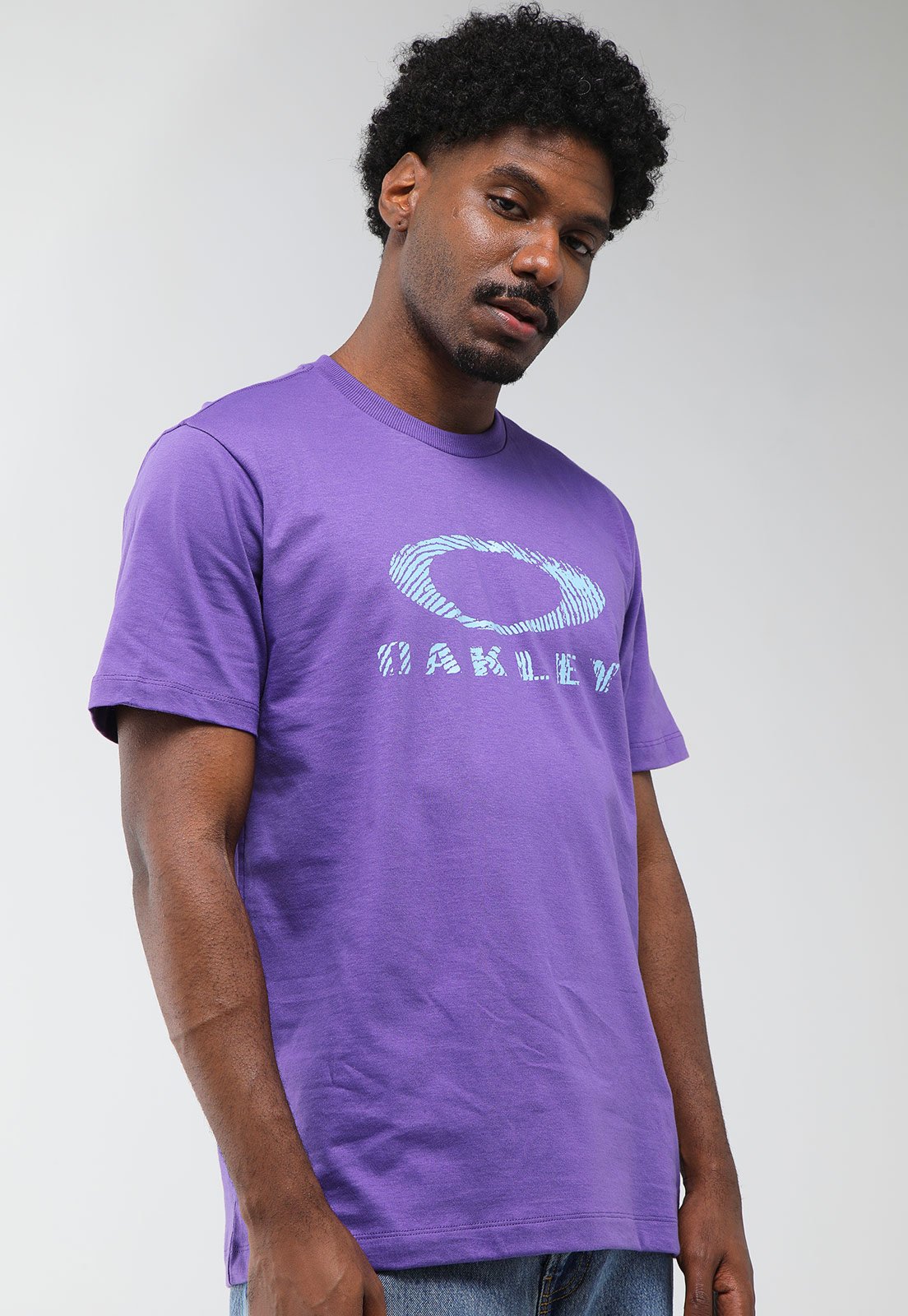 Camiseta Masculina Oakley Ellipse FI Roxa