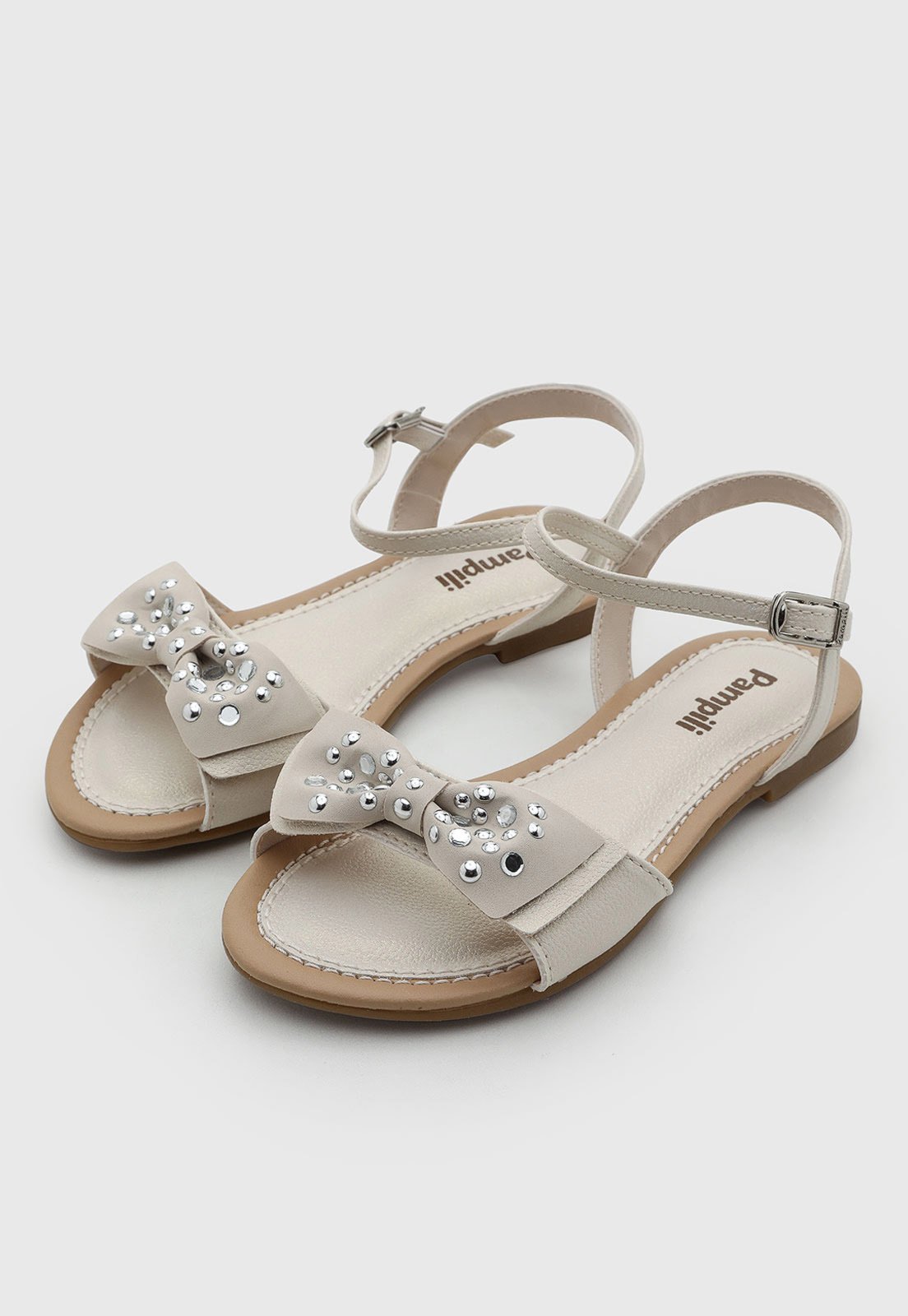 Infantil - Sandália Pampili Cherrie Laço Off White