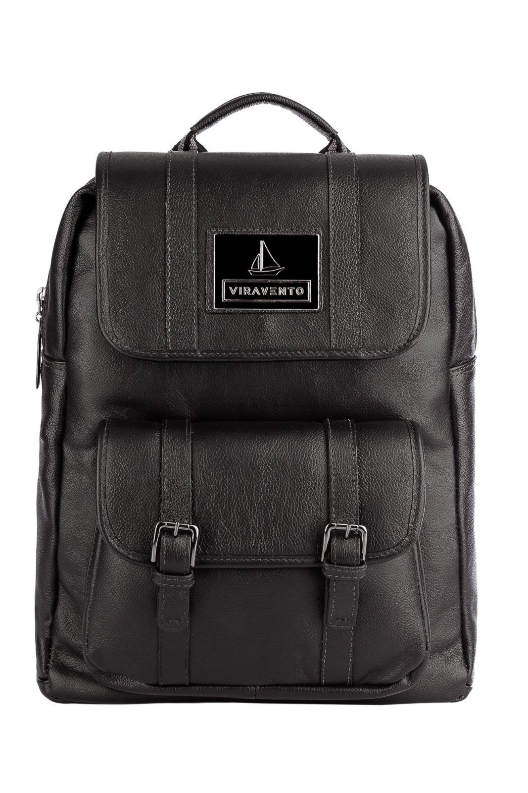 Mochila Vira Vento De Couro Trip – Preta