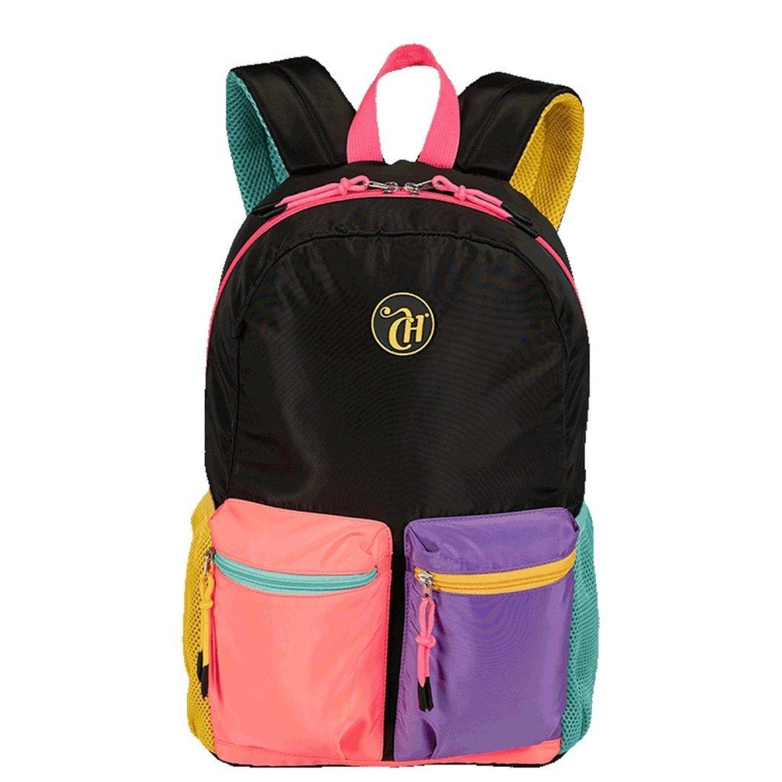 Vista 2 Infantil - Mochila Sestini Grande Capricho Contrast Preto e Rosa incolor rosa Sestini incolor rosa