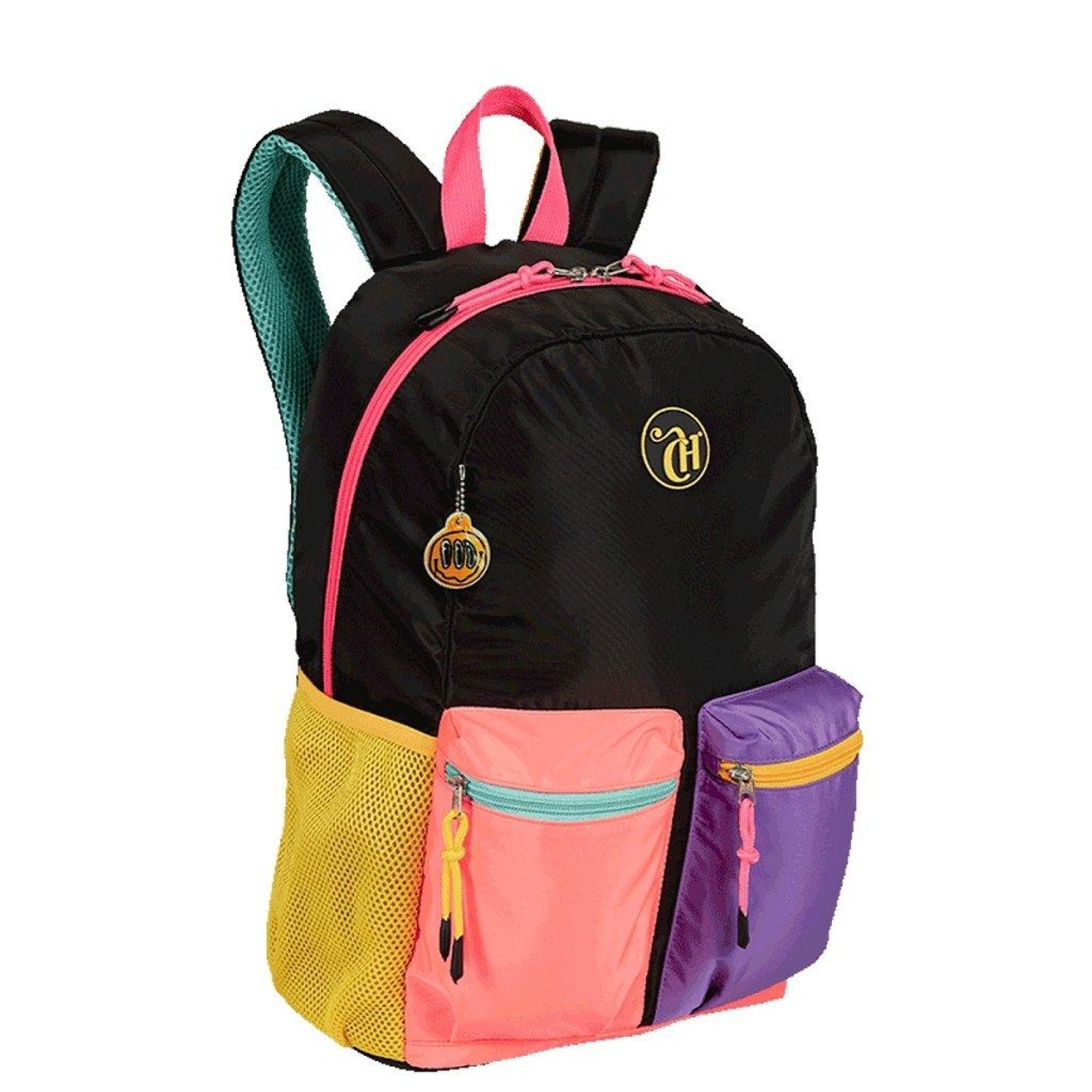 Vista 3 Infantil - Mochila Sestini Grande Capricho Contrast Preto e Rosa incolor rosa Sestini incolor rosa