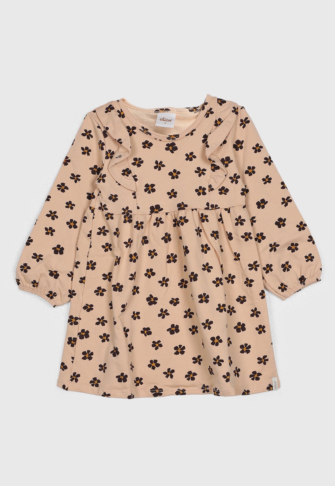 Infantil - Vestido Elian Estampa Floral Bege