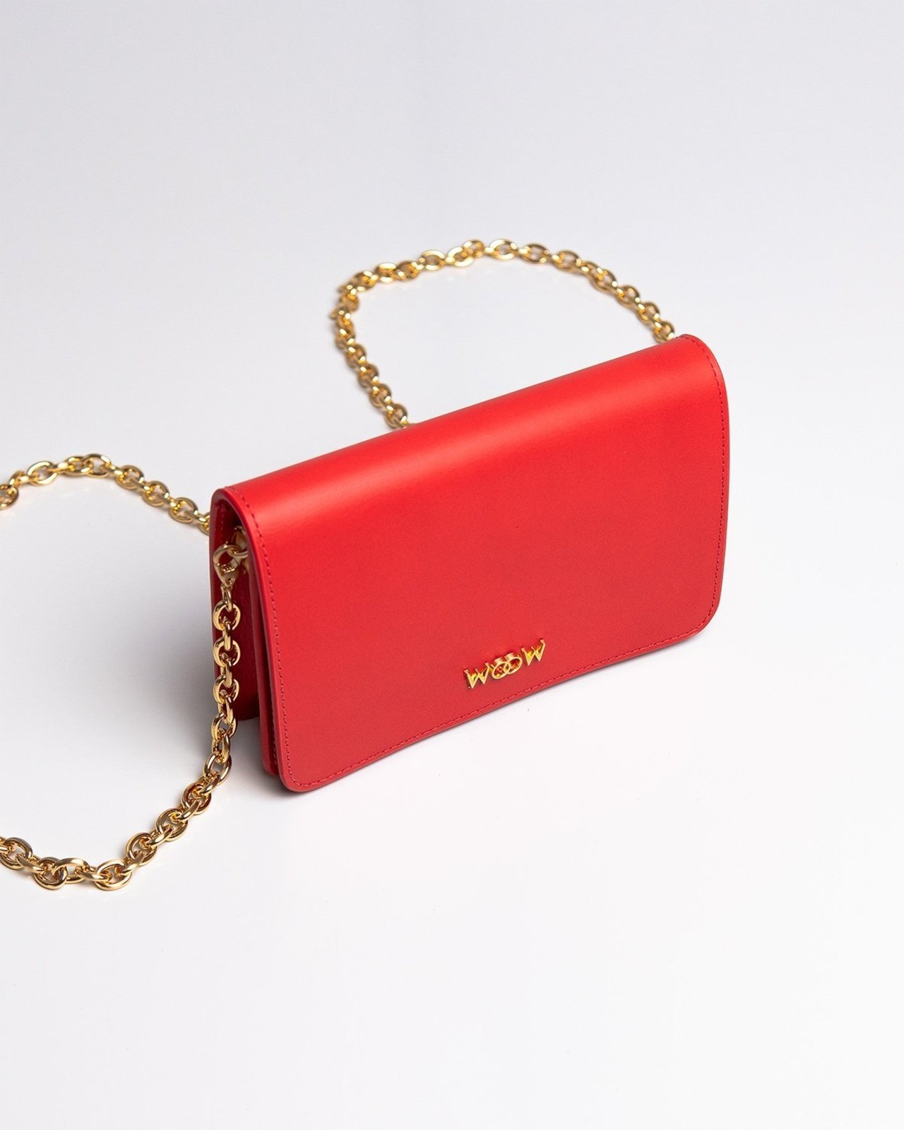 Bolsa Pequena Woow Aura Couro Vermelho