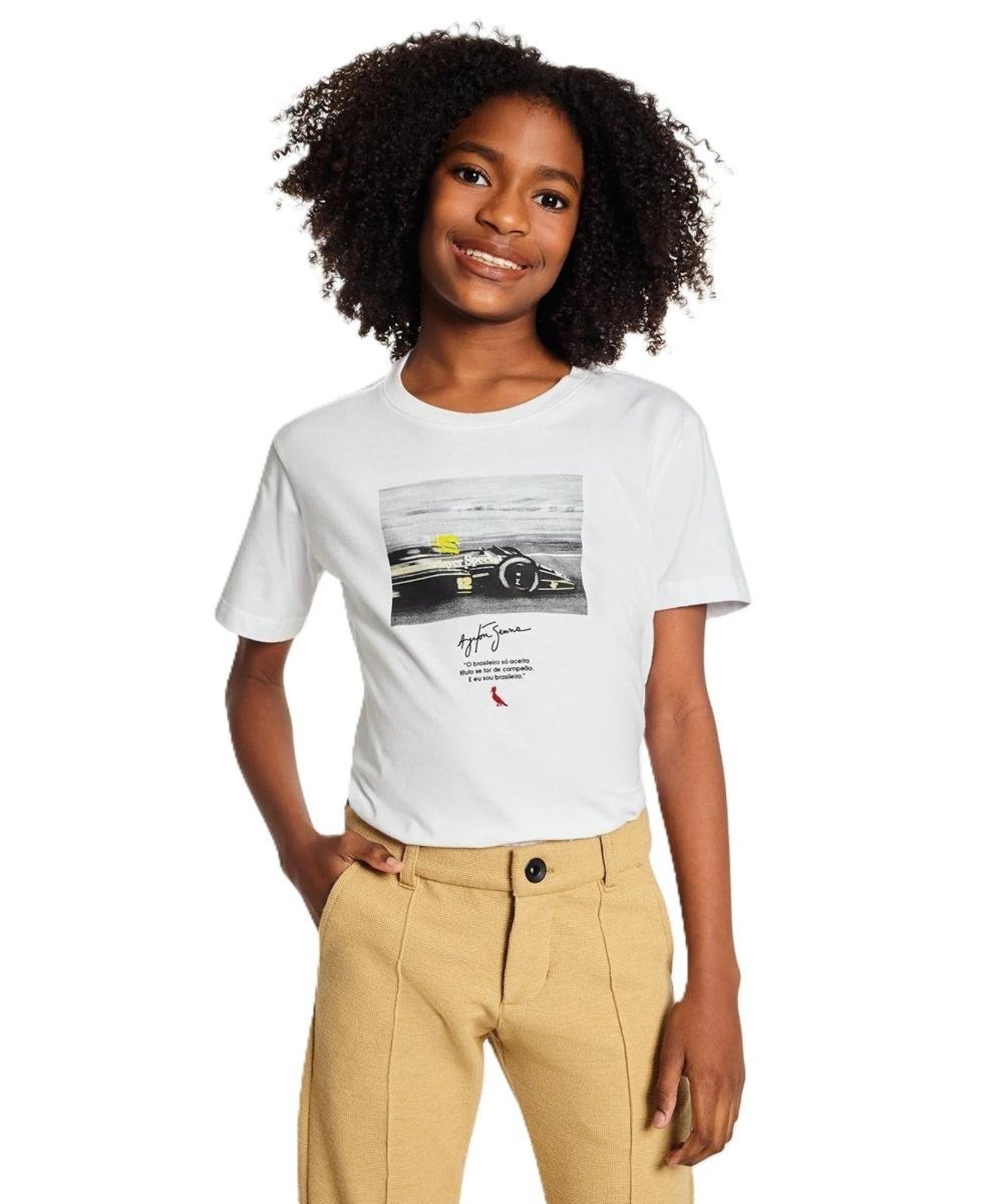 Infantil - Camiseta Estampada Retrato Senna Reserva Mini