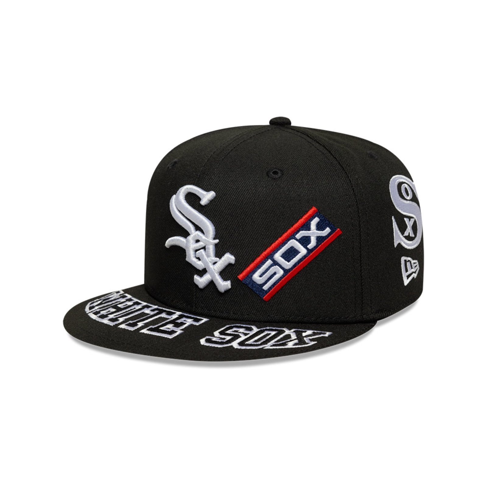 Vista 2 Boné New Era 59FIFTY Chicago White Sox MLB Preto preto white new era preto white