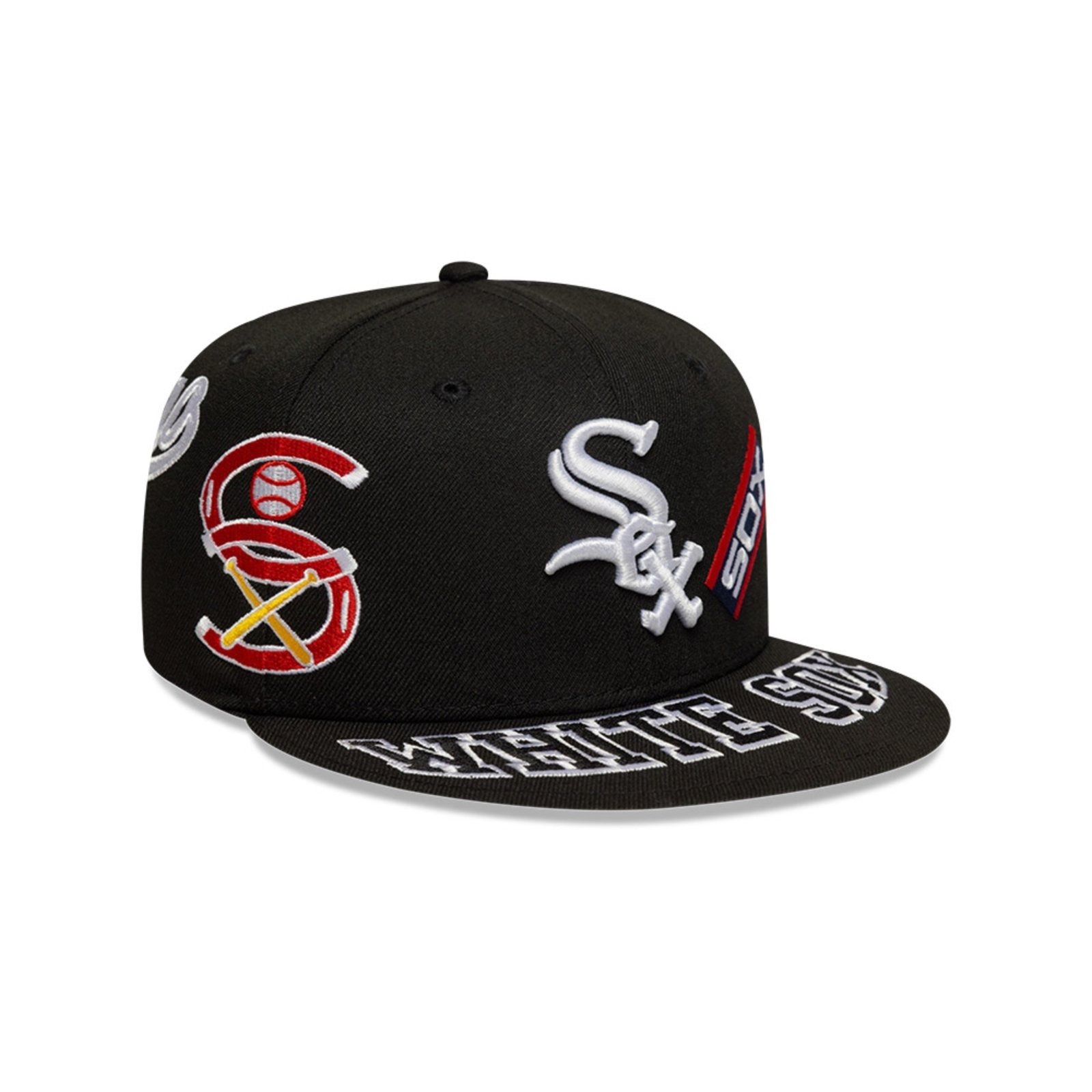 Vista 3 Boné New Era 59FIFTY Chicago White Sox MLB Preto preto white new era preto white
