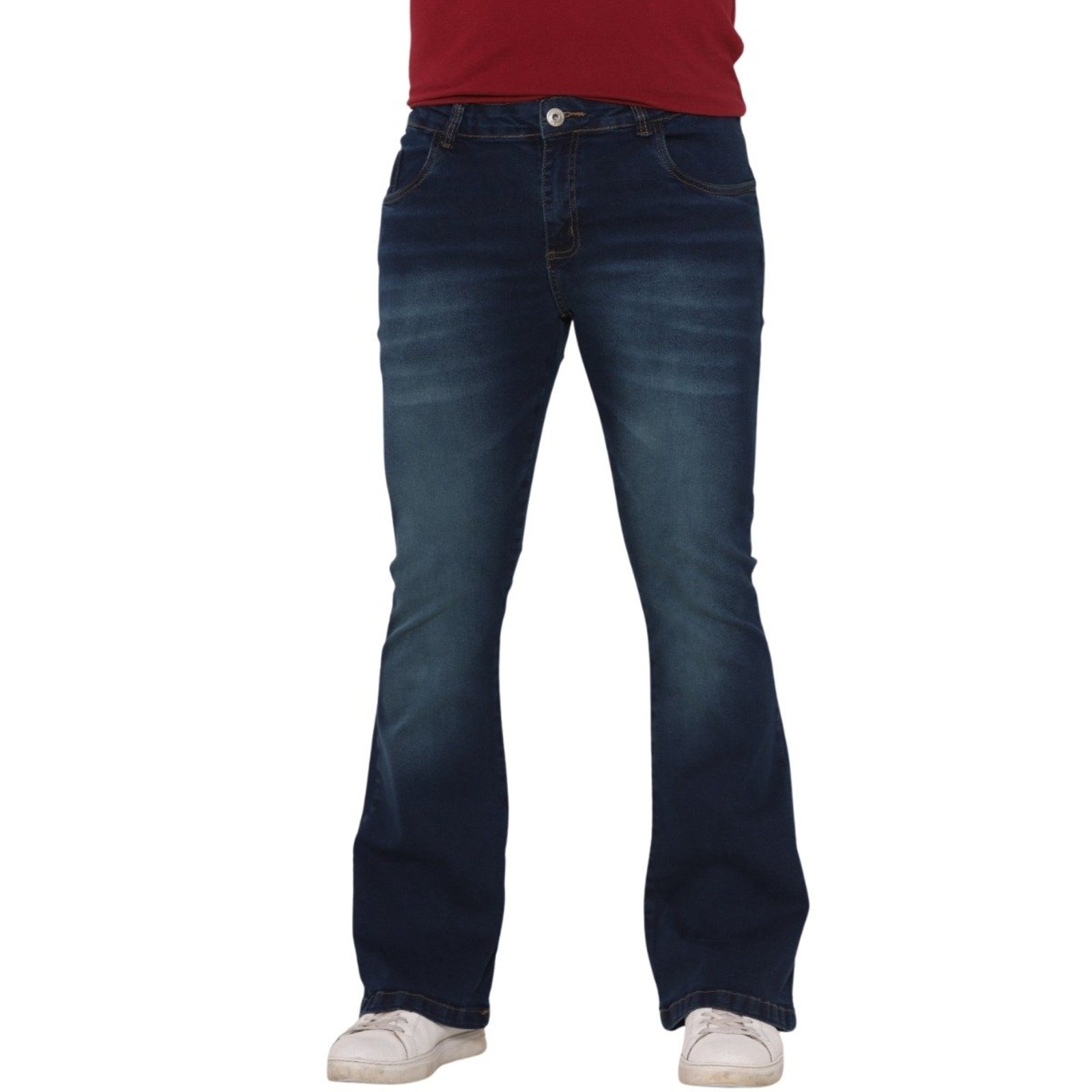 Calça Masculina Jeans Light Flare Masculina Retro